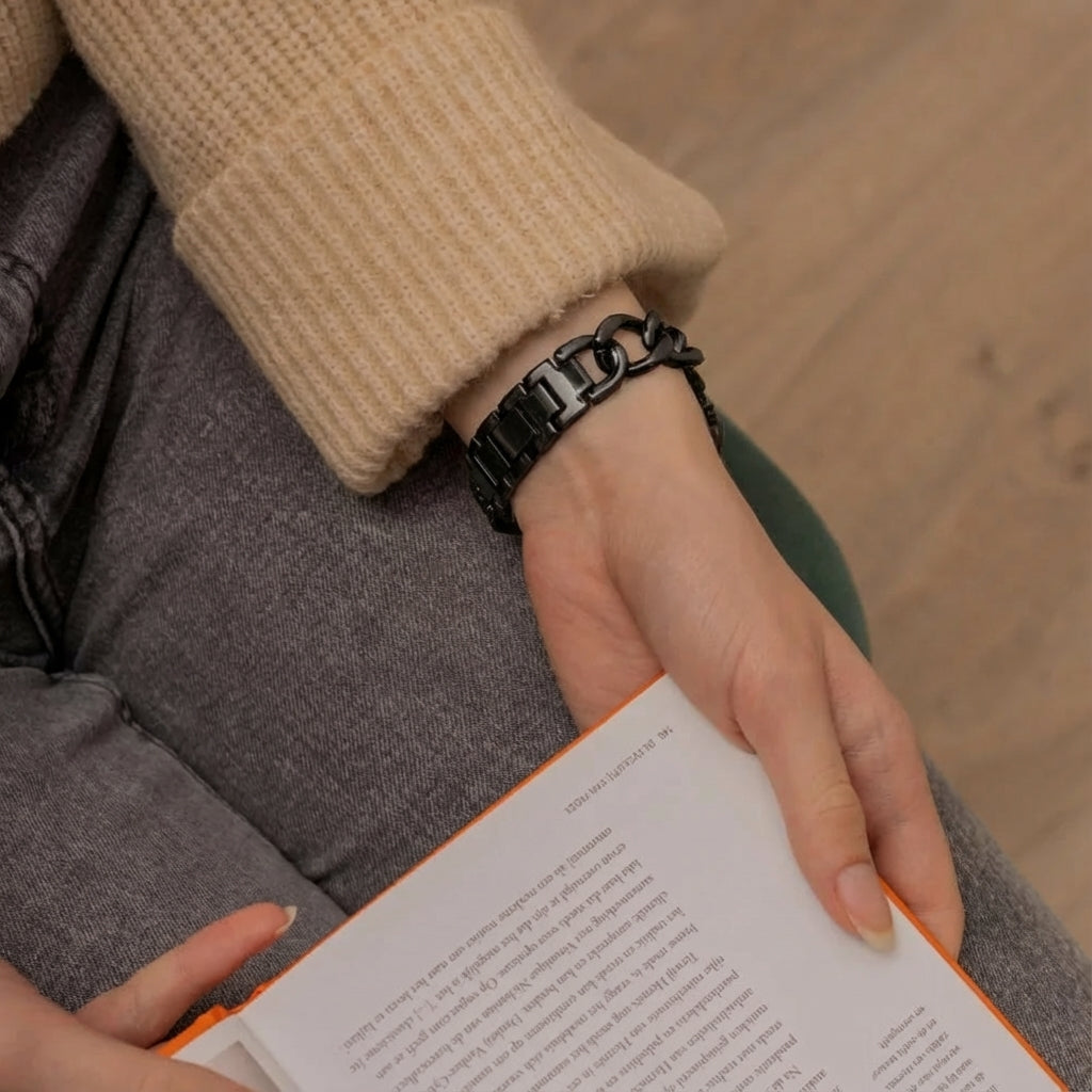 Apple Watch steel chain band (zwart)