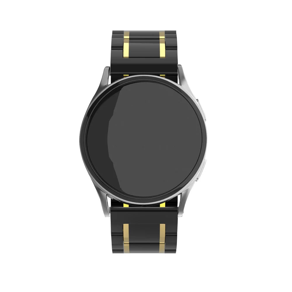 Huawei Watch 5 - 42mm keramiek schakel band (zwart/goud)