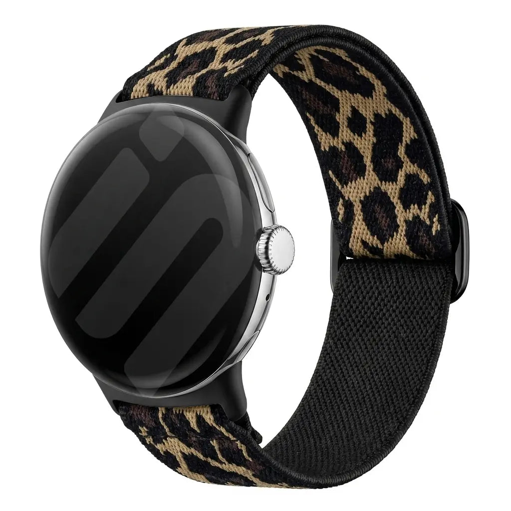 Google Pixel Watch 1/2 elastisch bandje (luipaard)