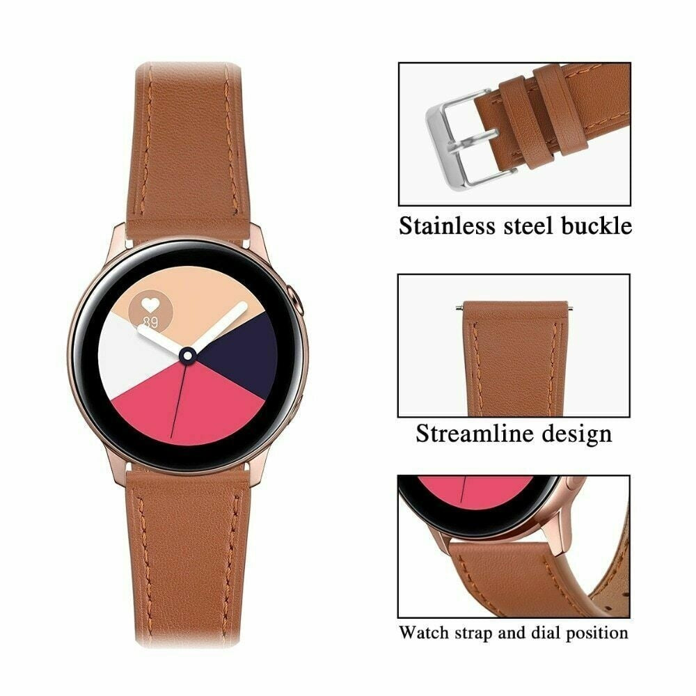 Watch Strap Modern Leather 22mm - Quick Release (Brown)