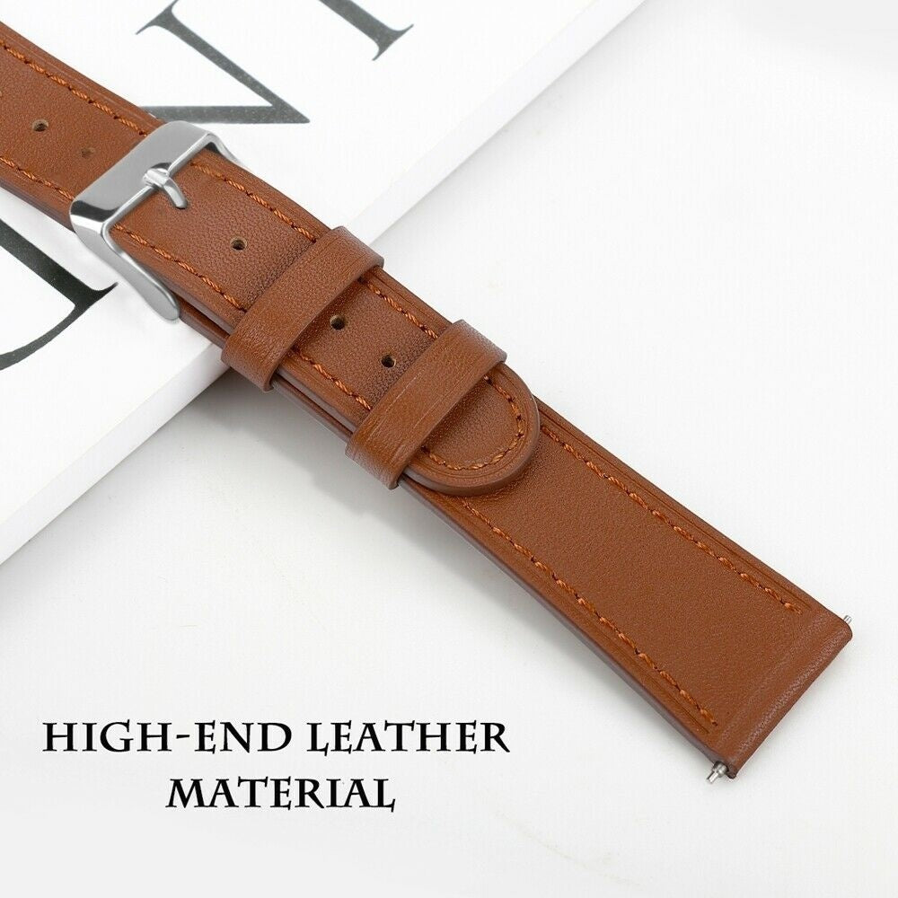 Watch Strap Modern Leather 20mm - Quick Release (Brown)