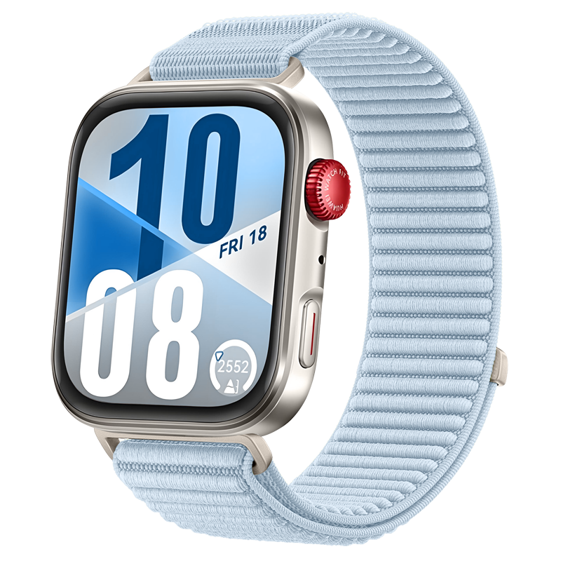 Huawei Watch Fit 4 nylon wave bandje (lichtblauw)