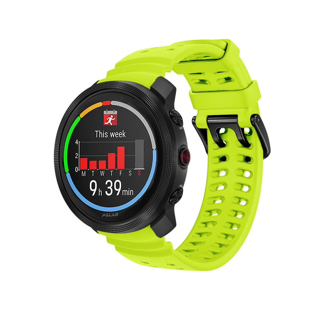 Polar Grit X Pro Silicone Grain Strap (Lime)