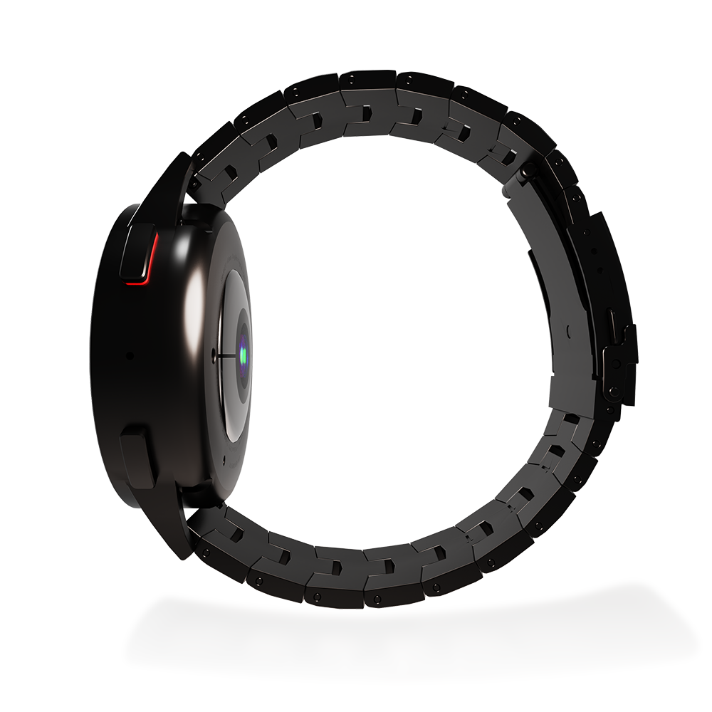 Amazfit Balance titanium grain band (zwart)