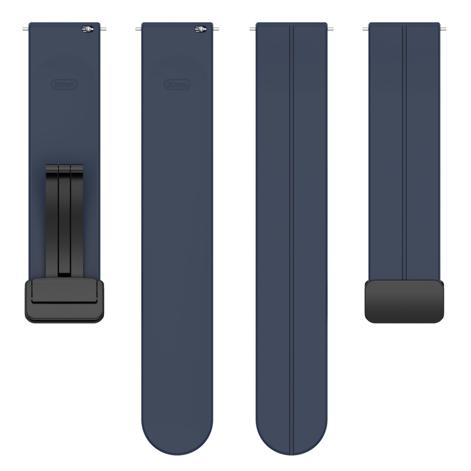 Amazfit Bip U (Pro) D-buckle siliconen bandje (donkerblauw)