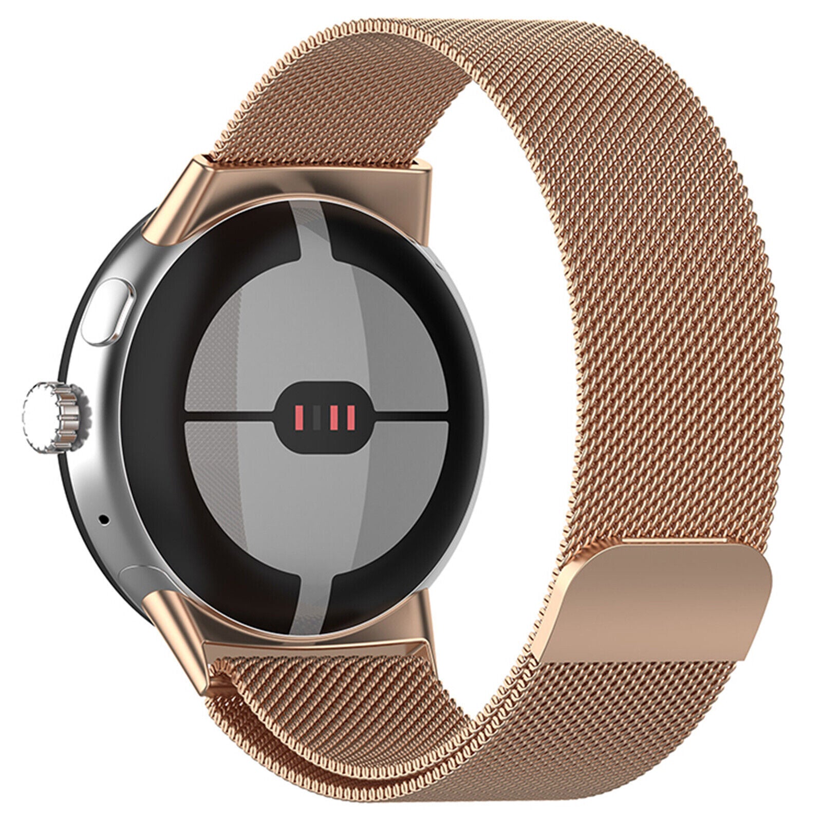 Google Pixel Watch 4 - 41mm Milanese band (rosé goud)