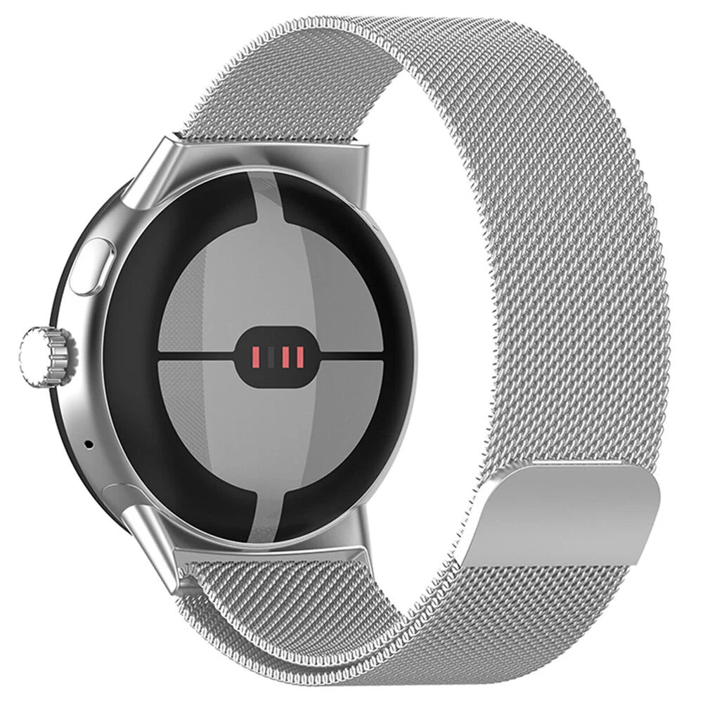 Google Pixel Watch 4 - 45mm Milanese band (zilver)