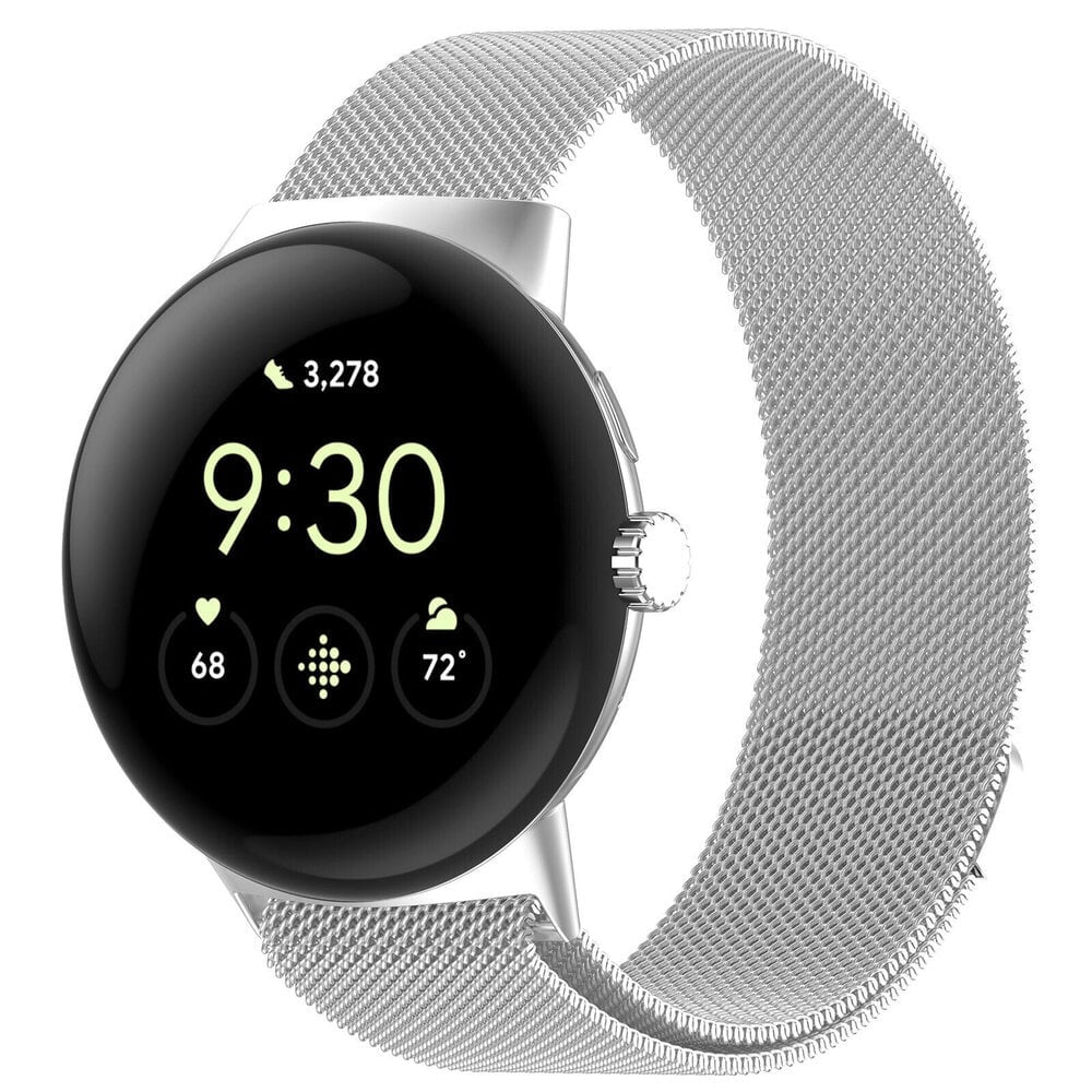 Google Pixel Watch 4 - 45mm Milanese band (zilver)