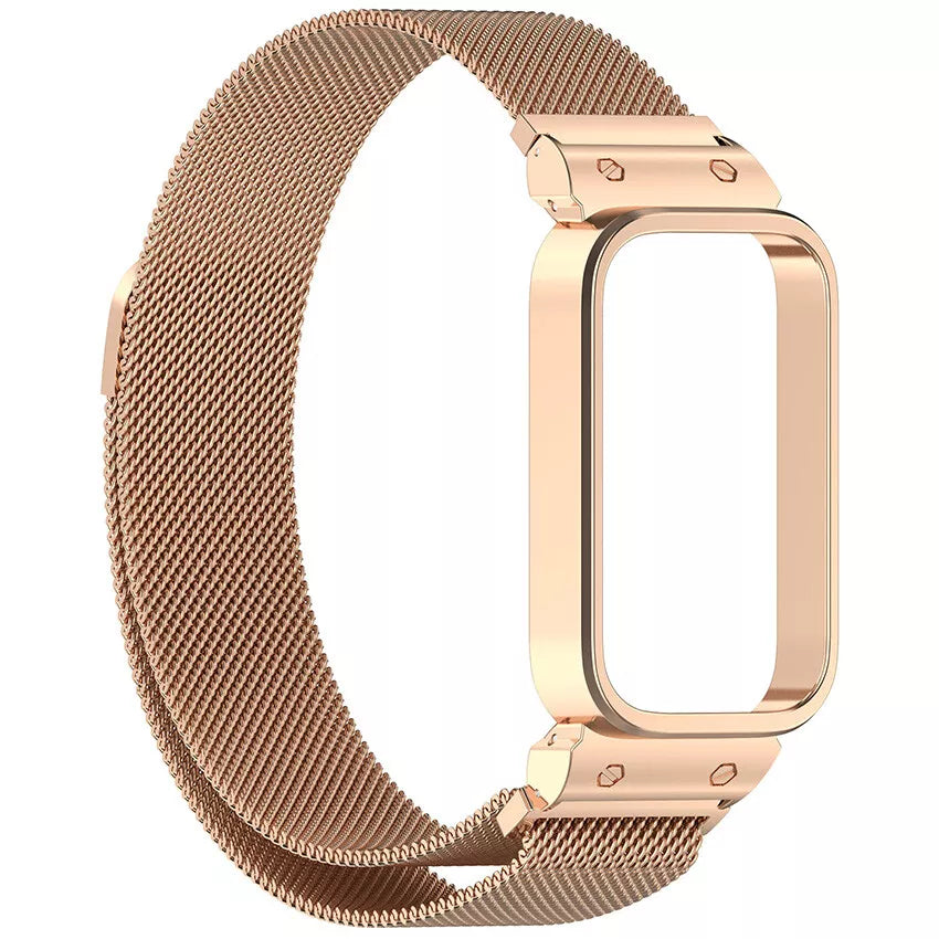 Xiaomi Smart Band 9 Active Milanese band (rosé goud)