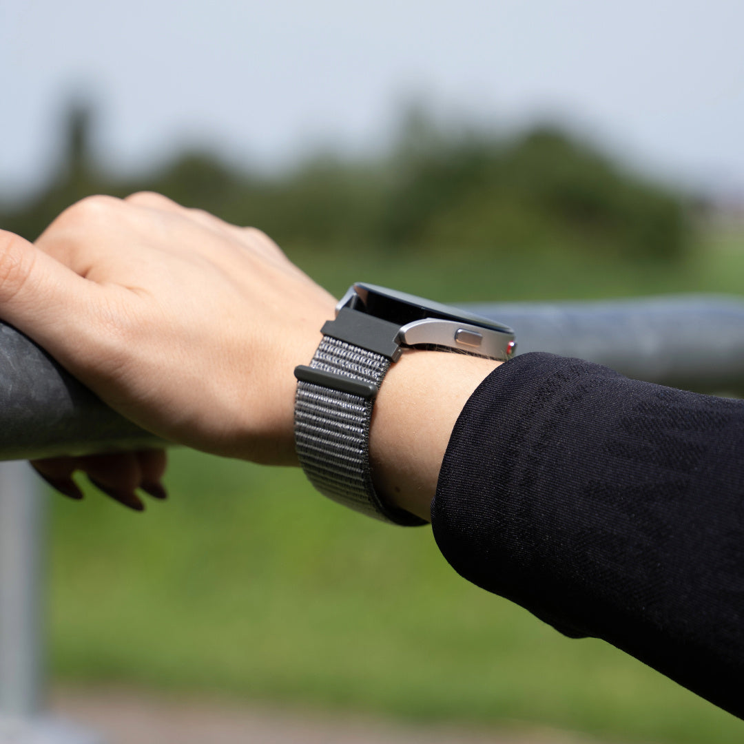 Amazfit GTS 4 Nylon Strap (Green/Grey)