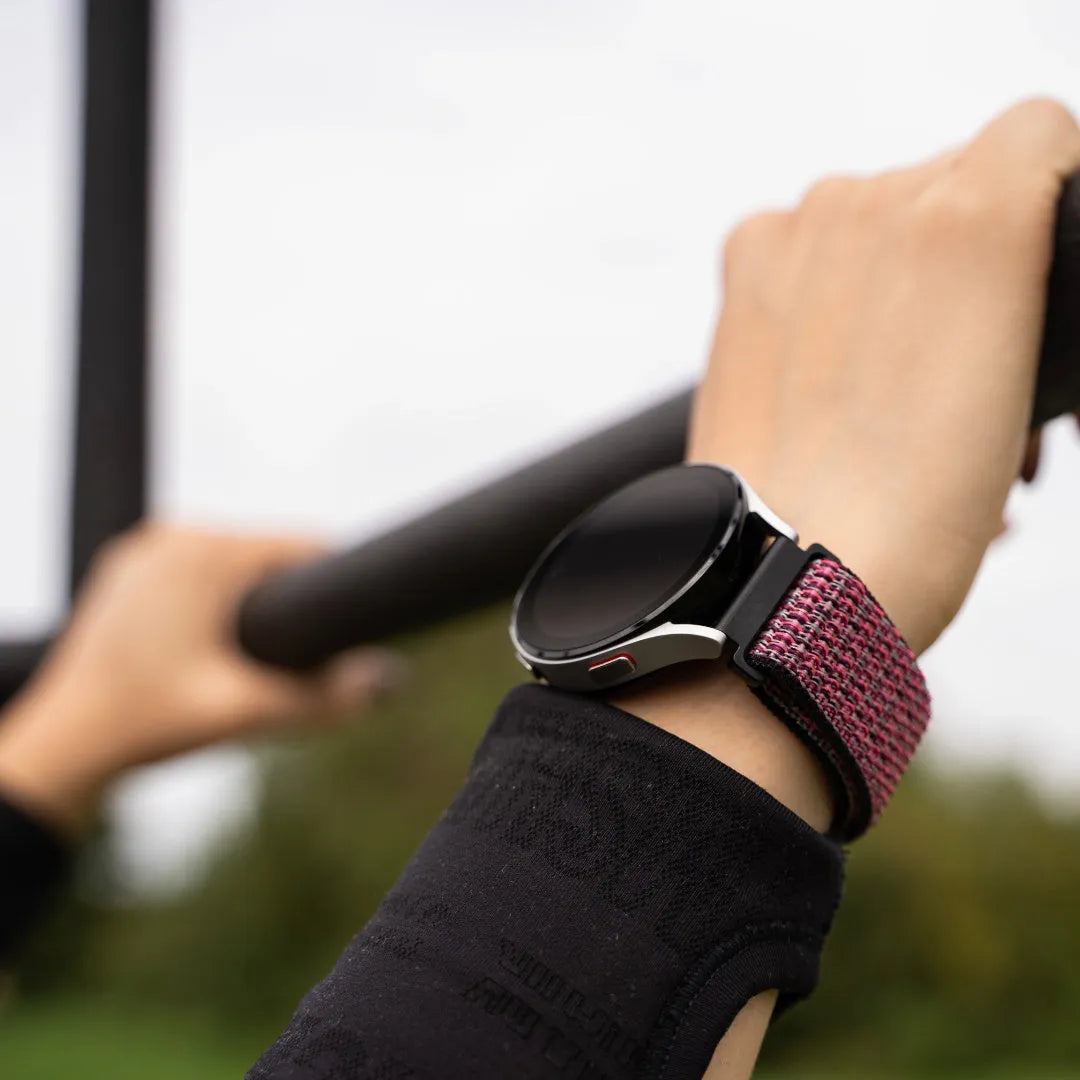 Coros Pace 2 Nylon Strap (Crimson Berry)