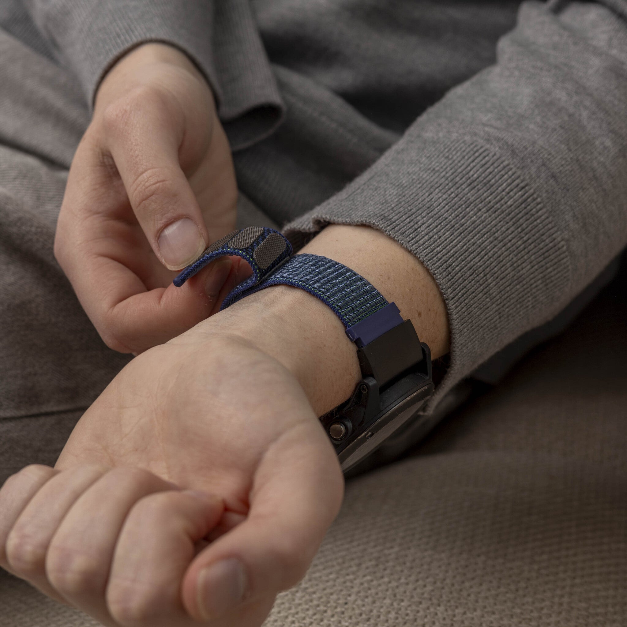 Garmin Descent MK1 nylon gesp band (blauw)