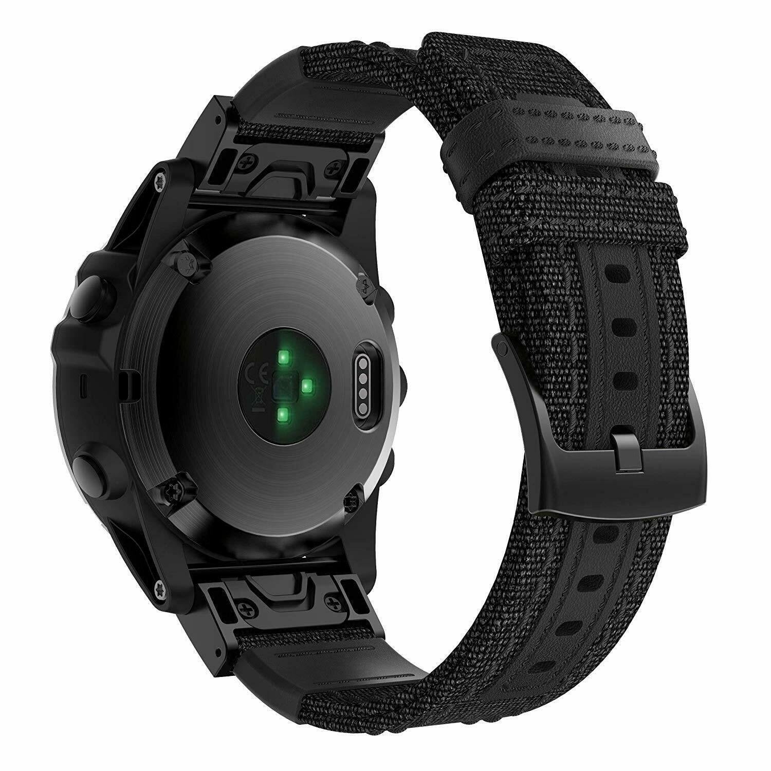Garmin Approach S70 - 47mm nylon hybrid bandje (zwart)