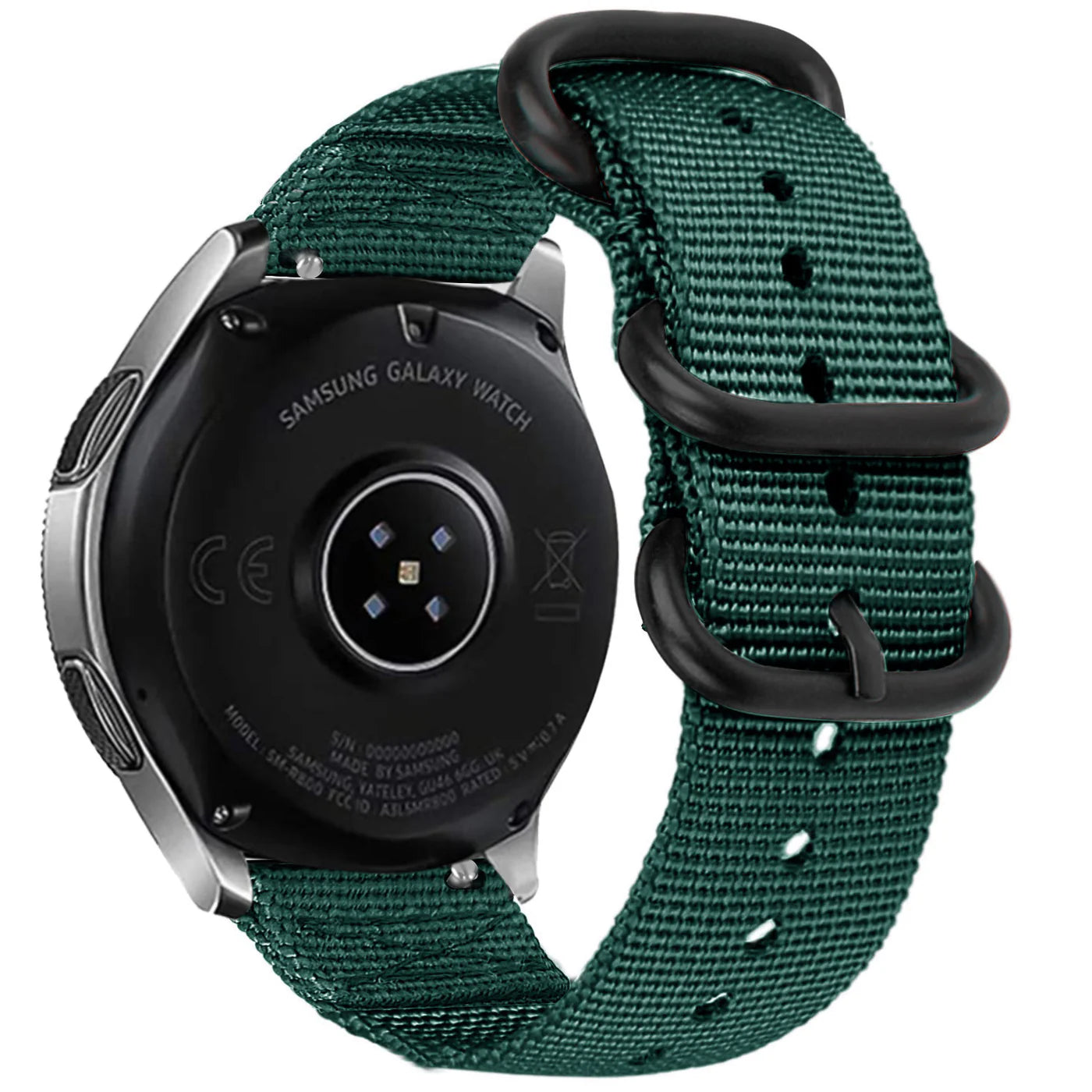 Amazfit Bip U (Pro) nylon gesp band (donkergroen)