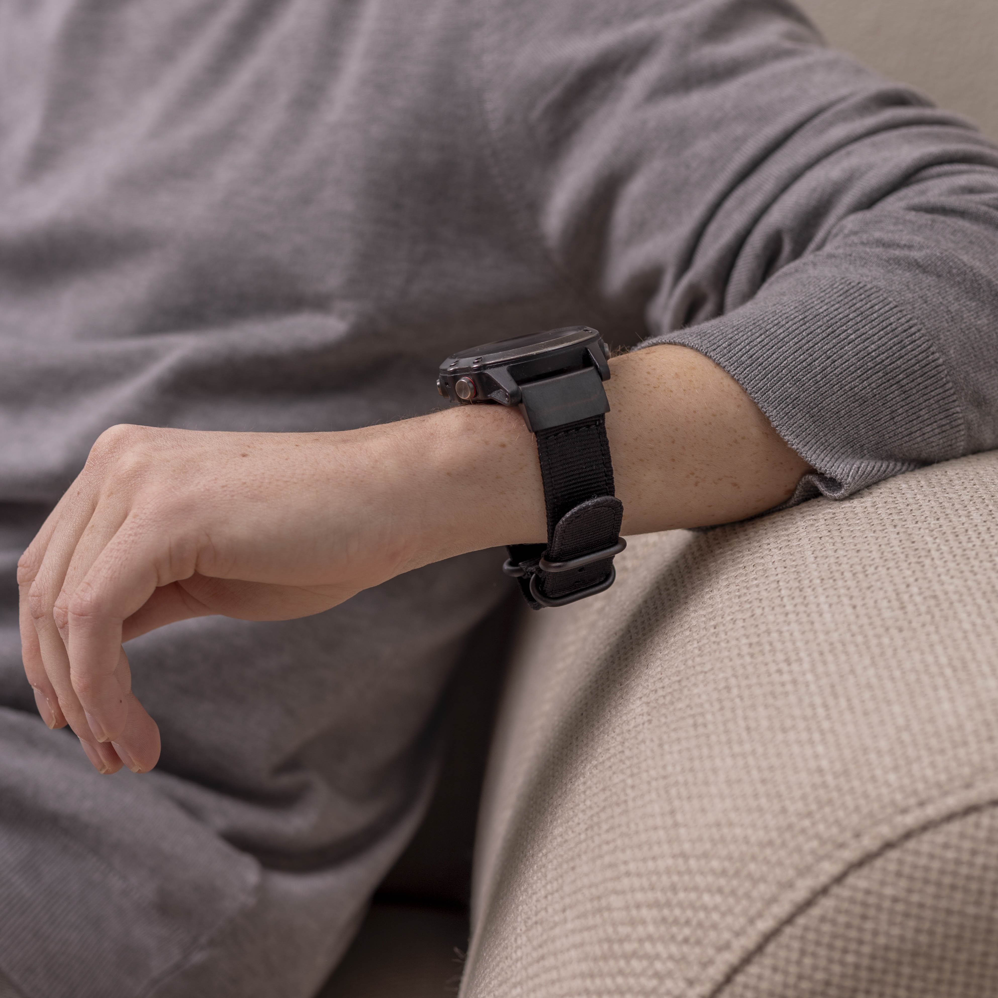 Garmin Epix Pro (Gen 2) 51mm nylon gesp band (zwart)