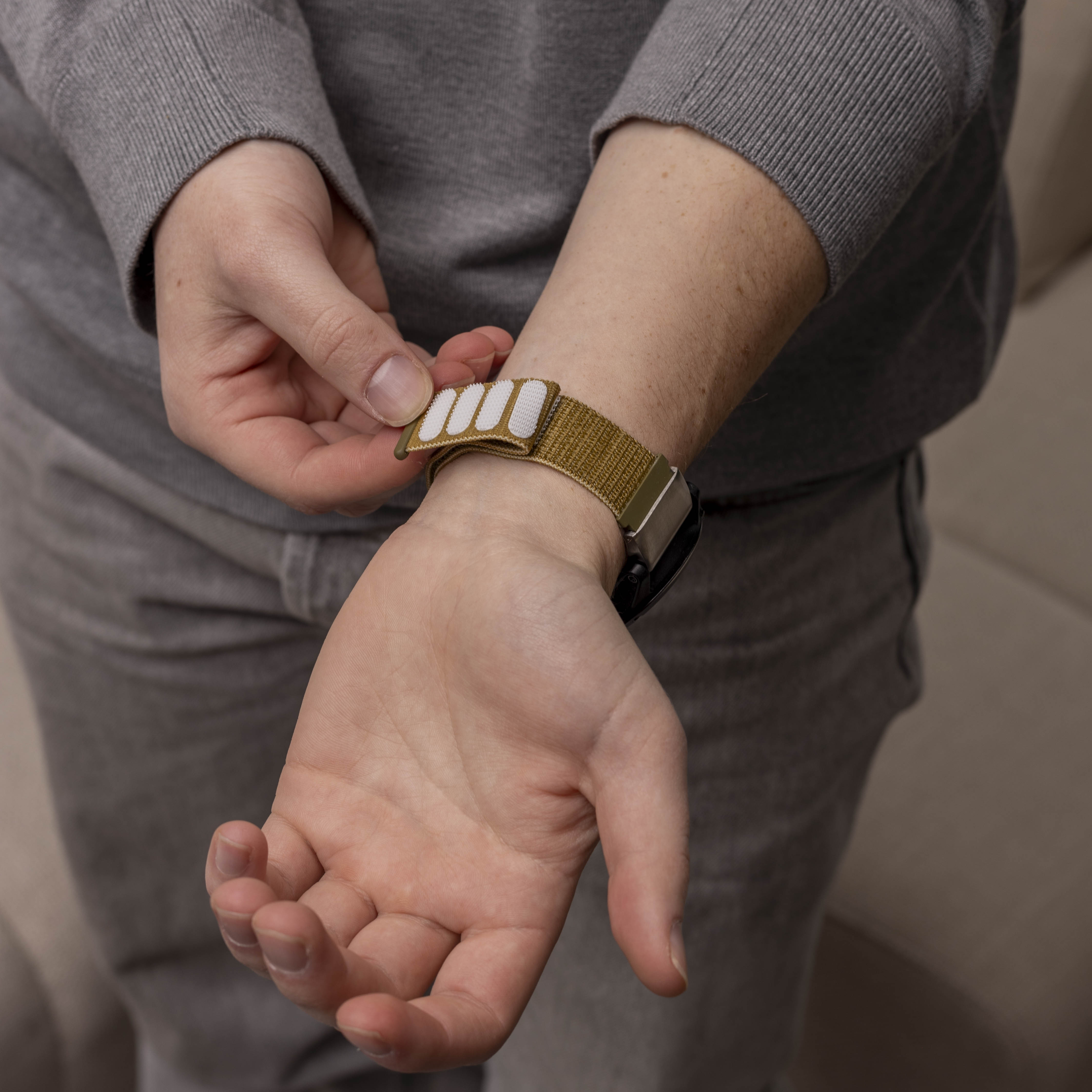 Garmin Fenix 5x / 6x nylon band (olijfgroen)