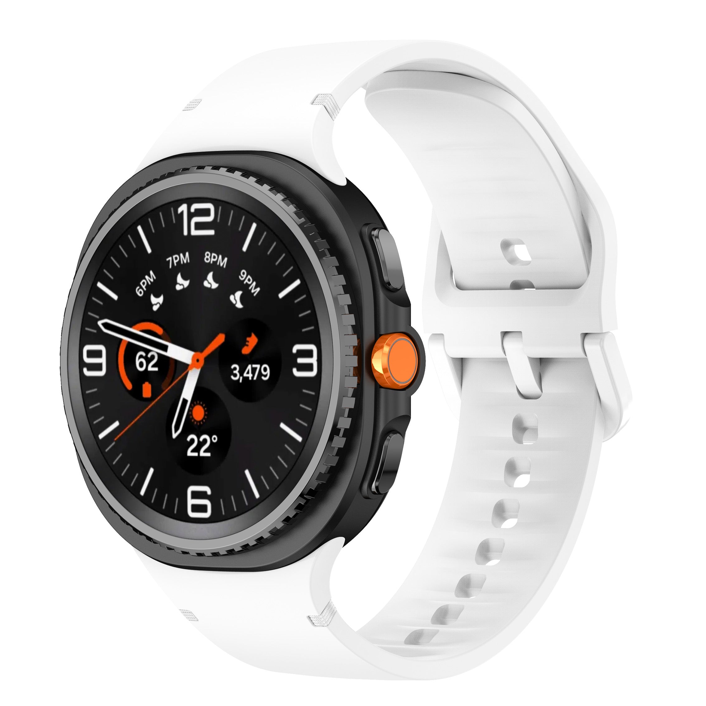 Samsung Galaxy Watch 8 - 44mm siliconen bandje (wit)