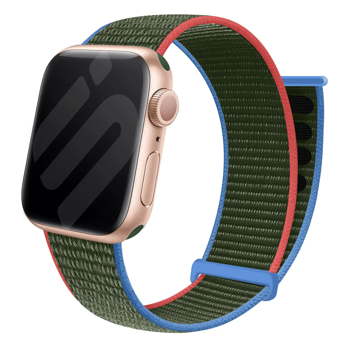 Apple Watch nylon loop bandje (olijfgroen)