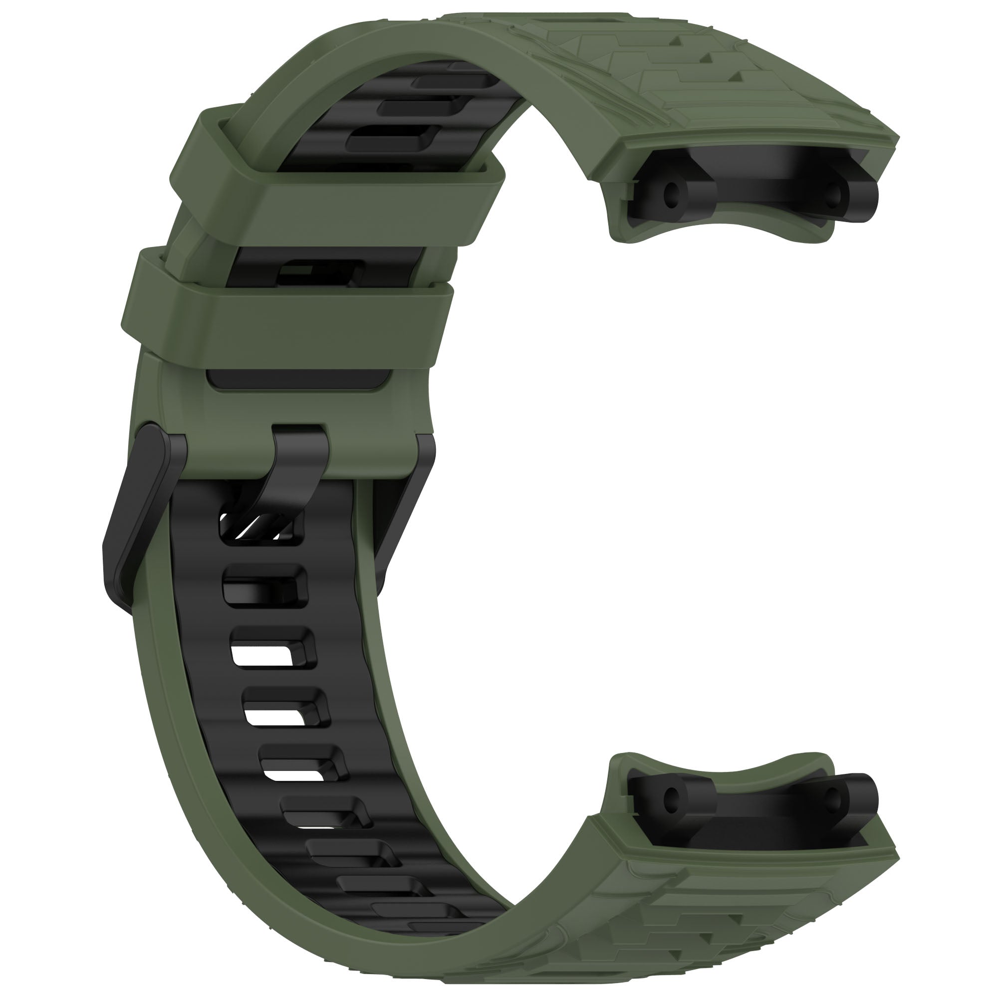Amazfit T-Rex 3 siliconen sport bandje (olijfgroen/zwart)