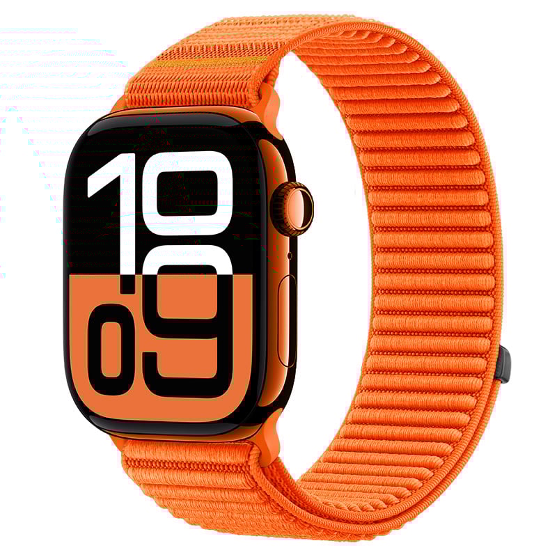 Strap-it Apple Watch Wave Nylon Strap (Orange)