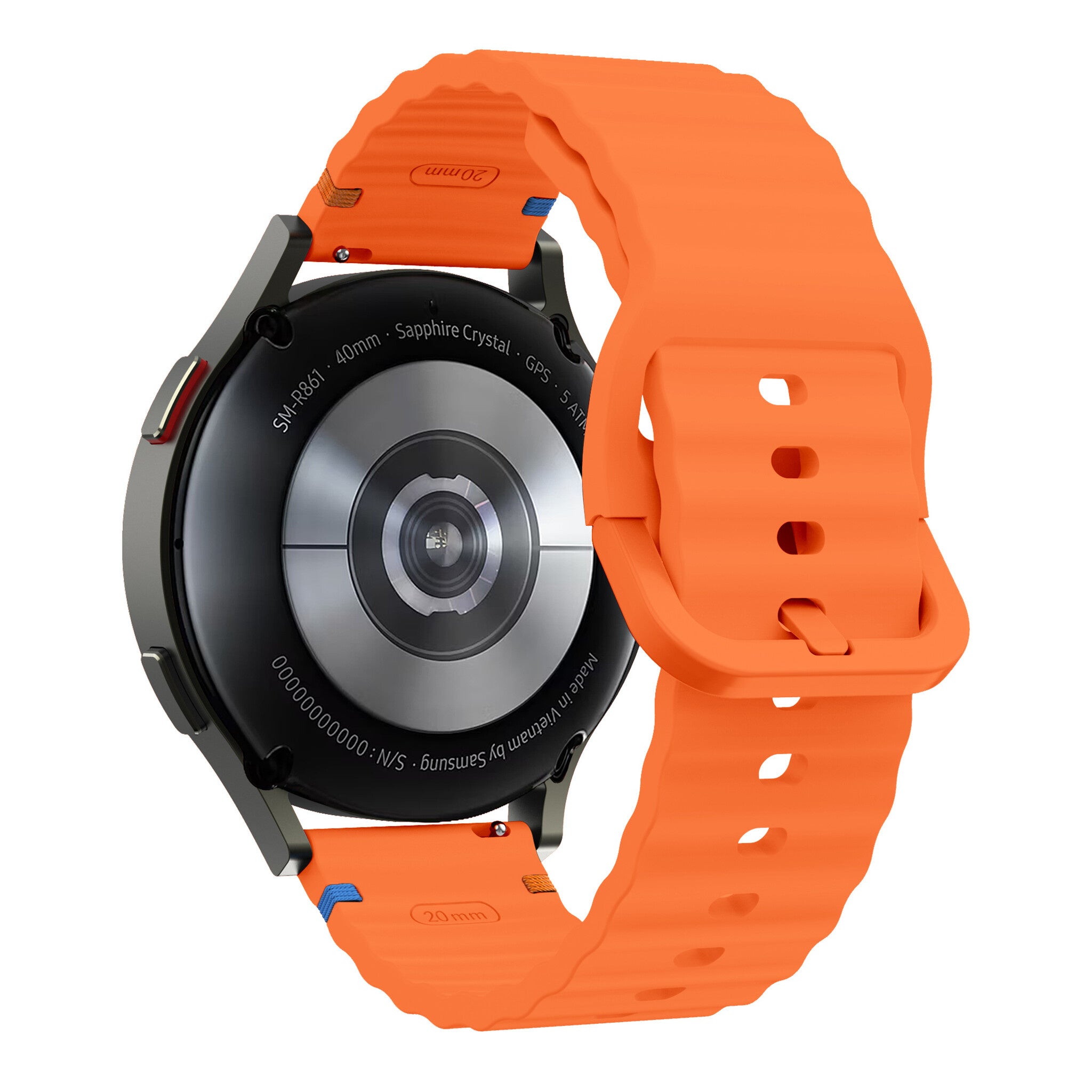 Amazfit Bip 6 wave siliconen bandje (oranje)