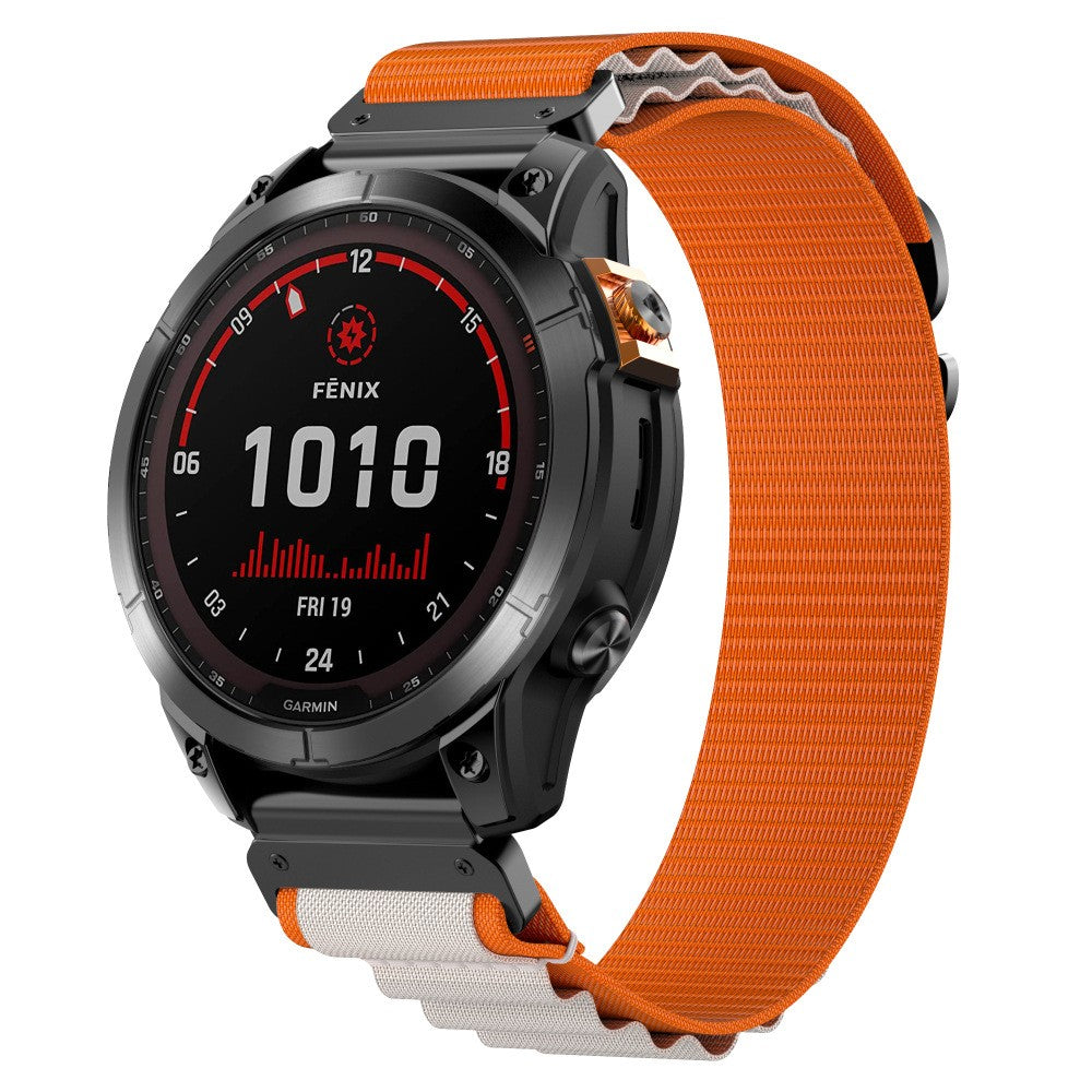 Garmin Fenix 8 - 47mm Alpine nylon bandje (oranje/beige)