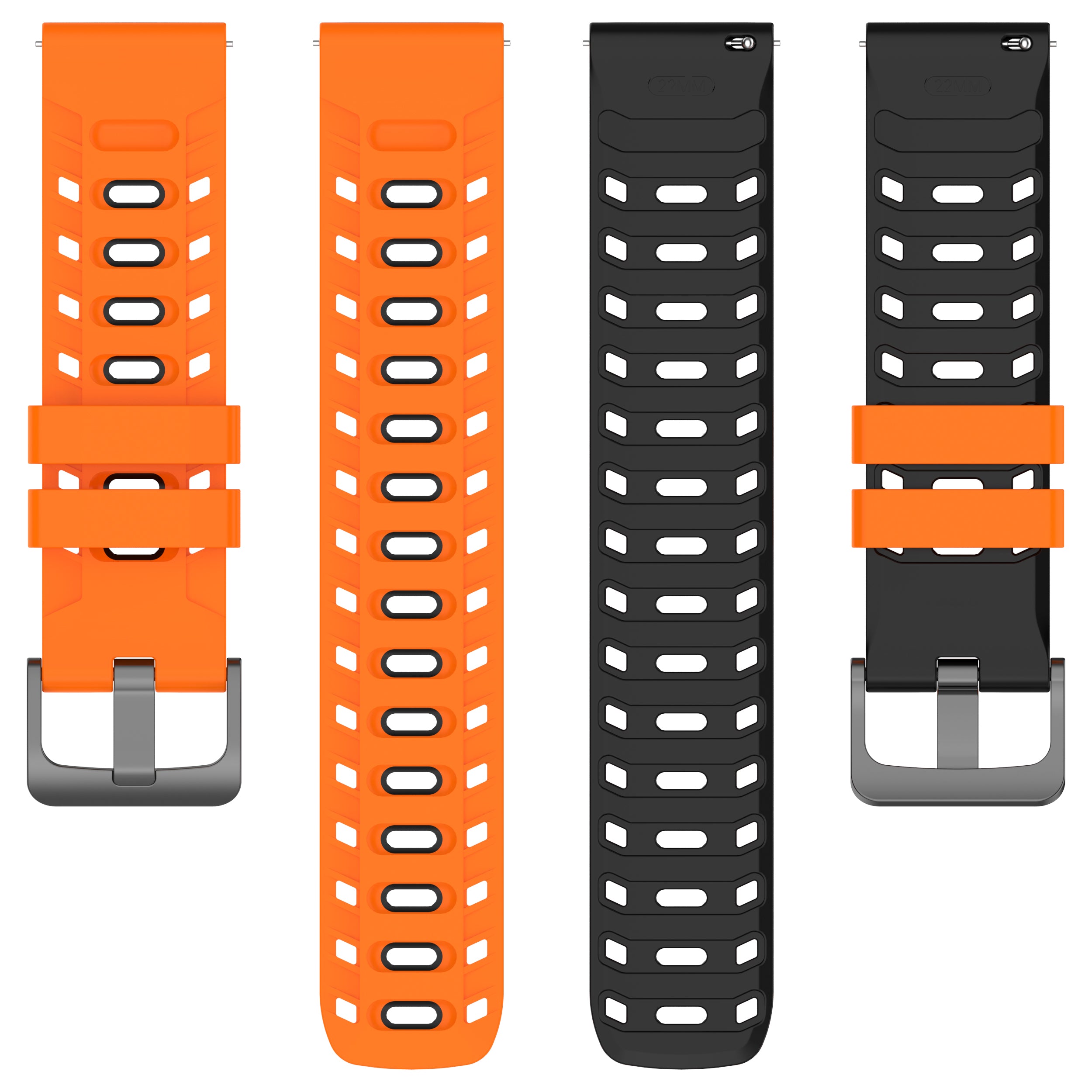 Suunto 9 Peak mecha sport band (oranje/zwart)