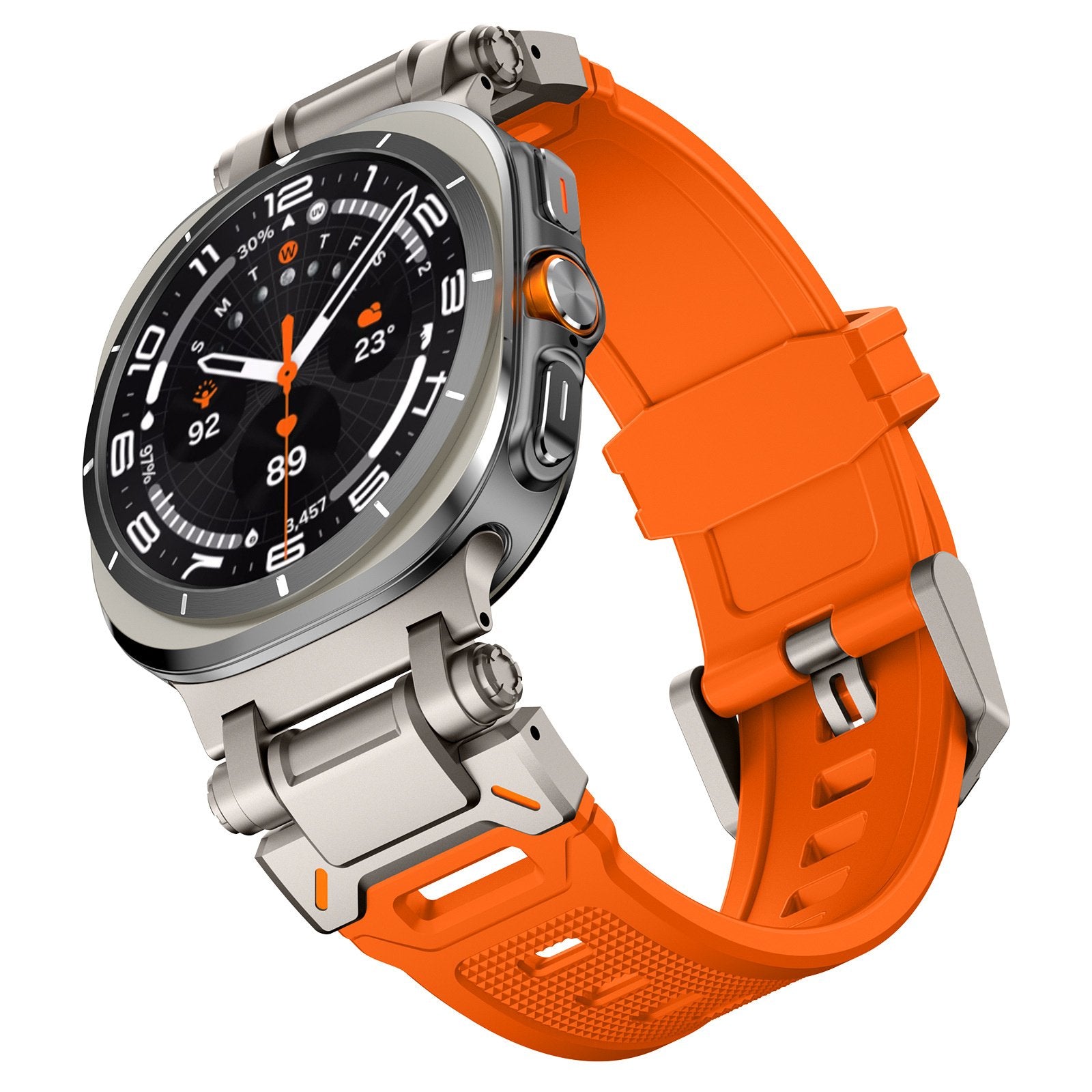 Samsung Galaxy Watch Ultra 'Explorer' TPU Bracelet (Orange with Titanium)