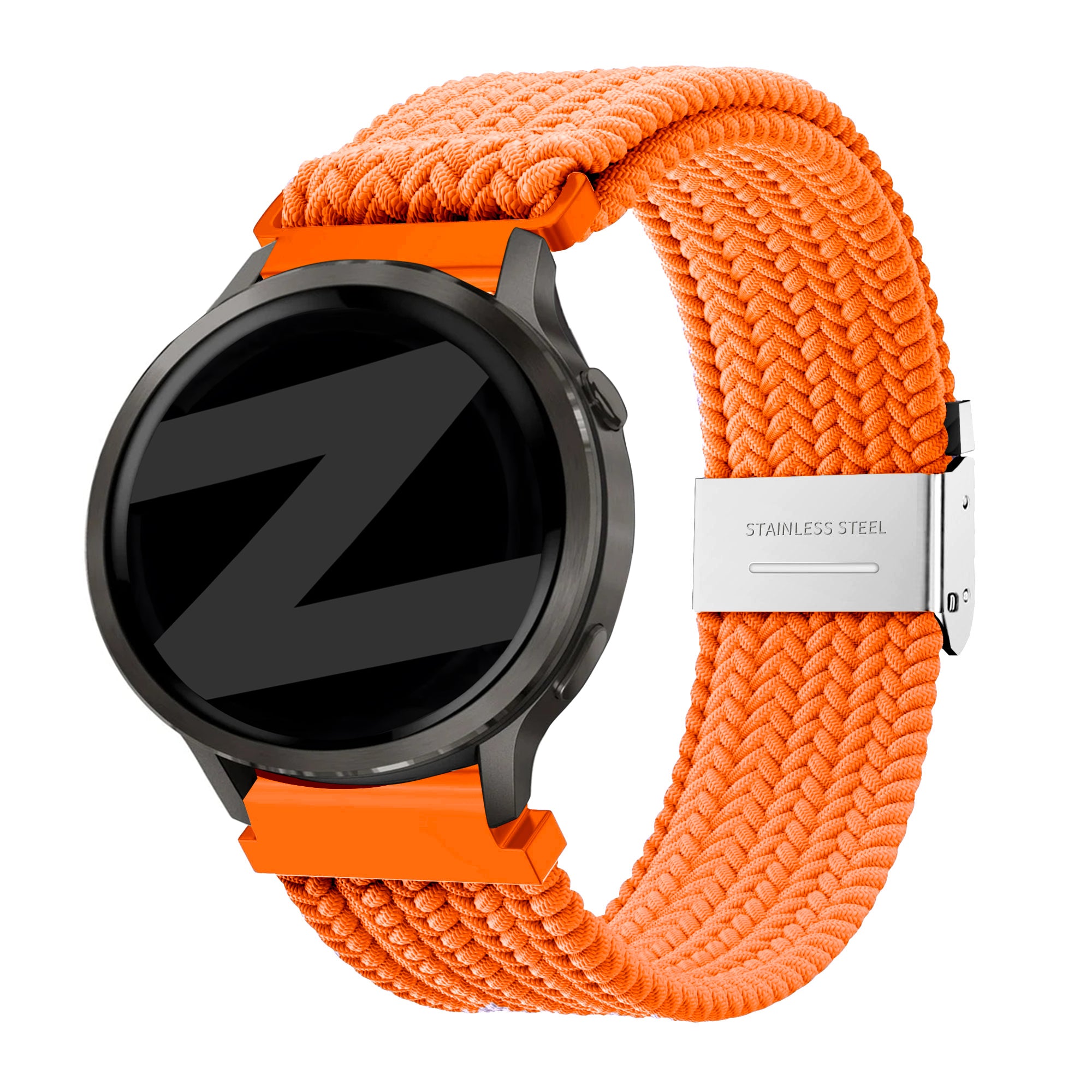 Bandz Garmin Venu 4 - 45mm gevlochten nylon band (oranje)