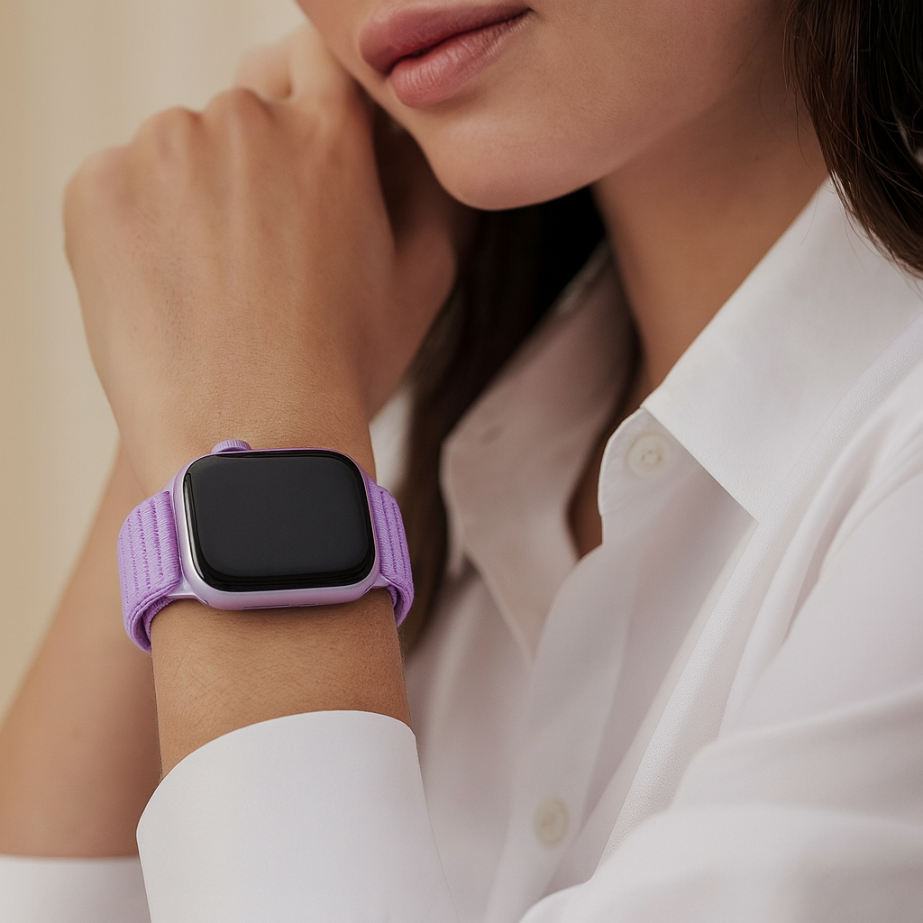 Strap-it Apple Watch Wave Nylon Strap (Purple)