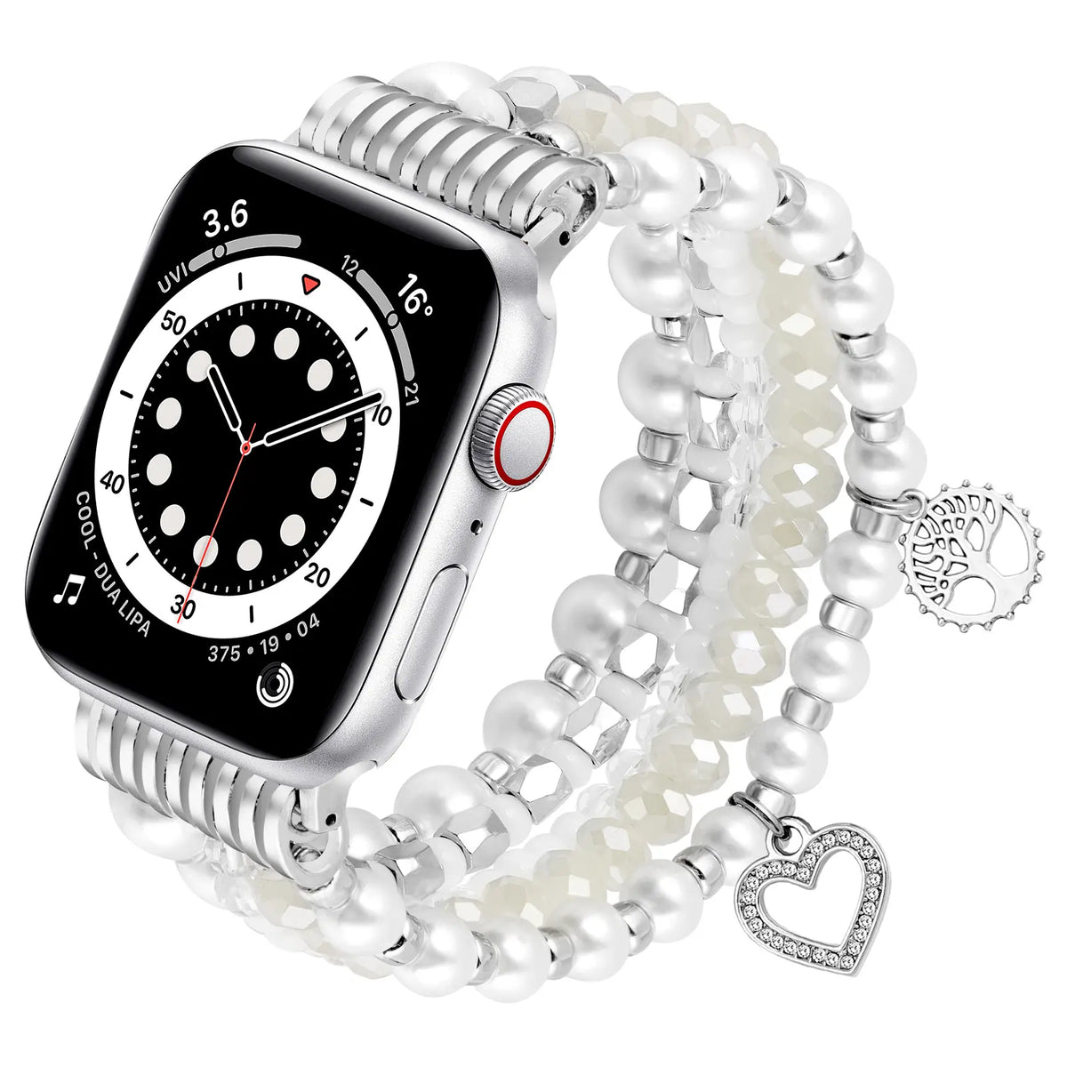 Apple Watch Beaded Pearl Strap (White)