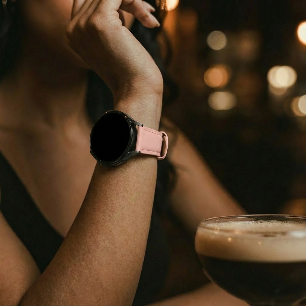 Samsung Galaxy Watch 6 - 44mm Slimfit Leather Strap (Pink)