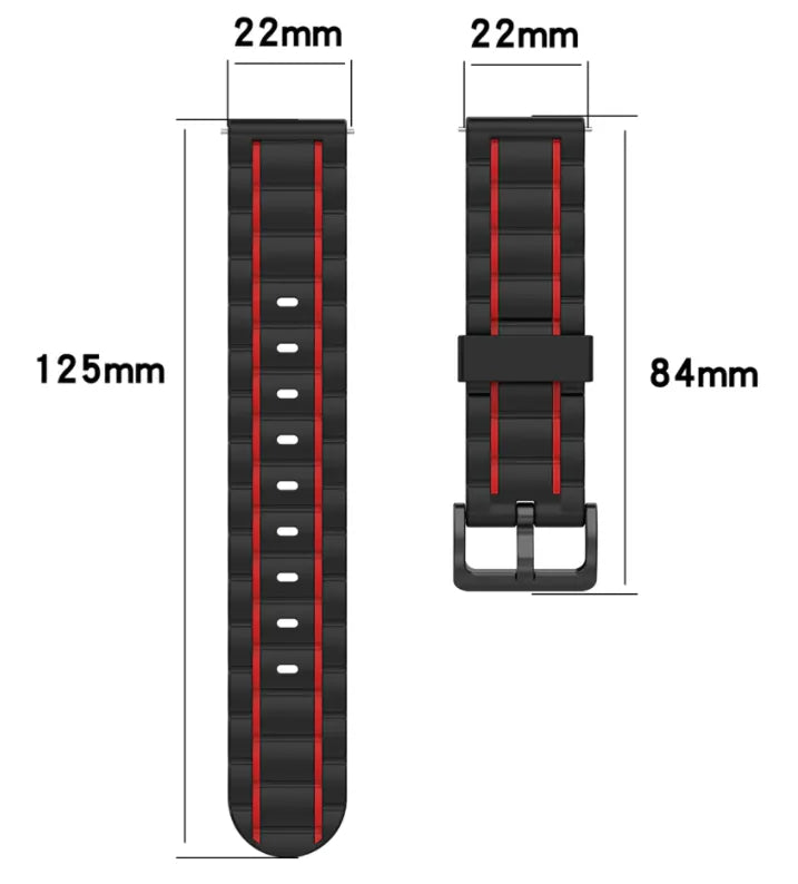 Suunto Run sport gesp band (zwart/rood)