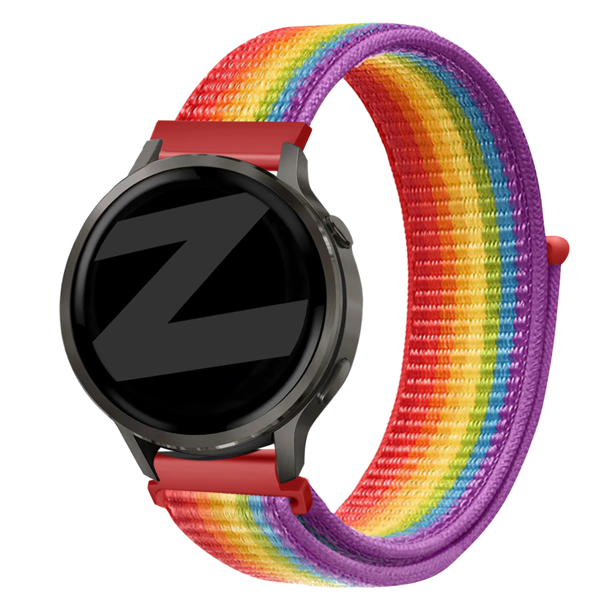 Bandz Garmin Forerunner 255s nylon loop band (regenboog)