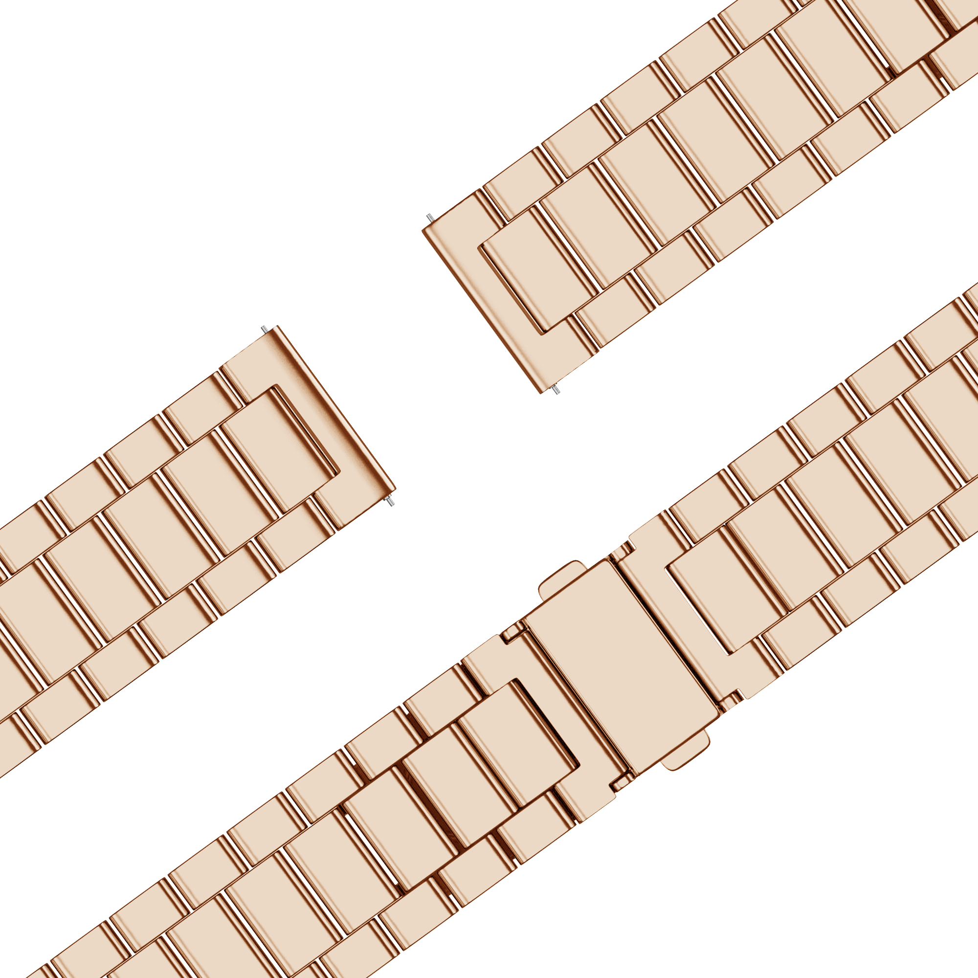 Bandz Garmin Vivomove 3s stalen band 'Classic' (rosé goud)