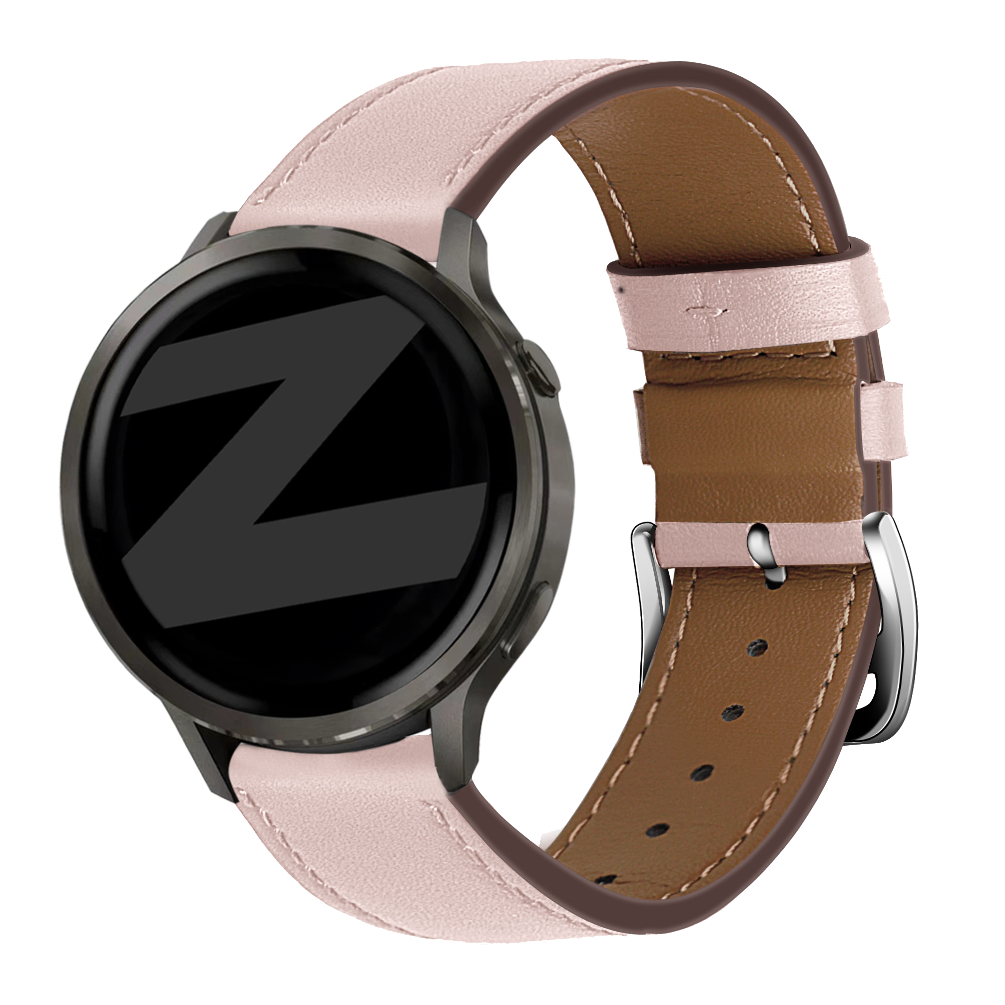 Bandz Garmin Approach S40 lederen band 'Deluxe' (roze)