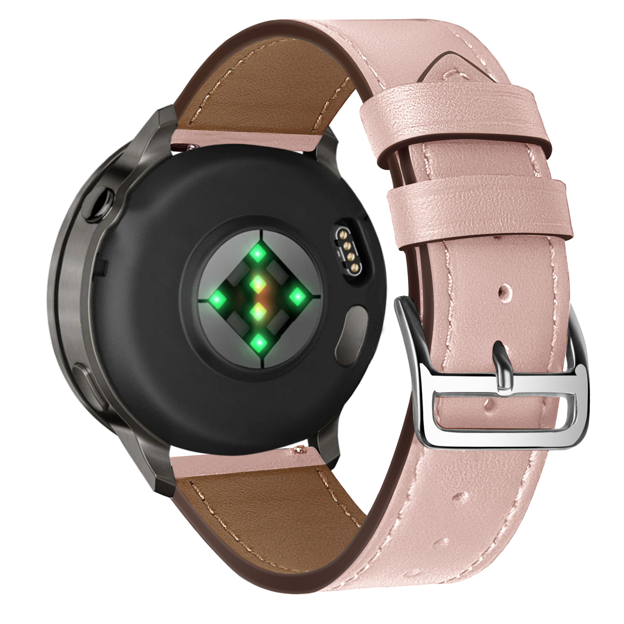 Bandz Garmin Vivoactive 6 lederen band 'Deluxe' (roze)