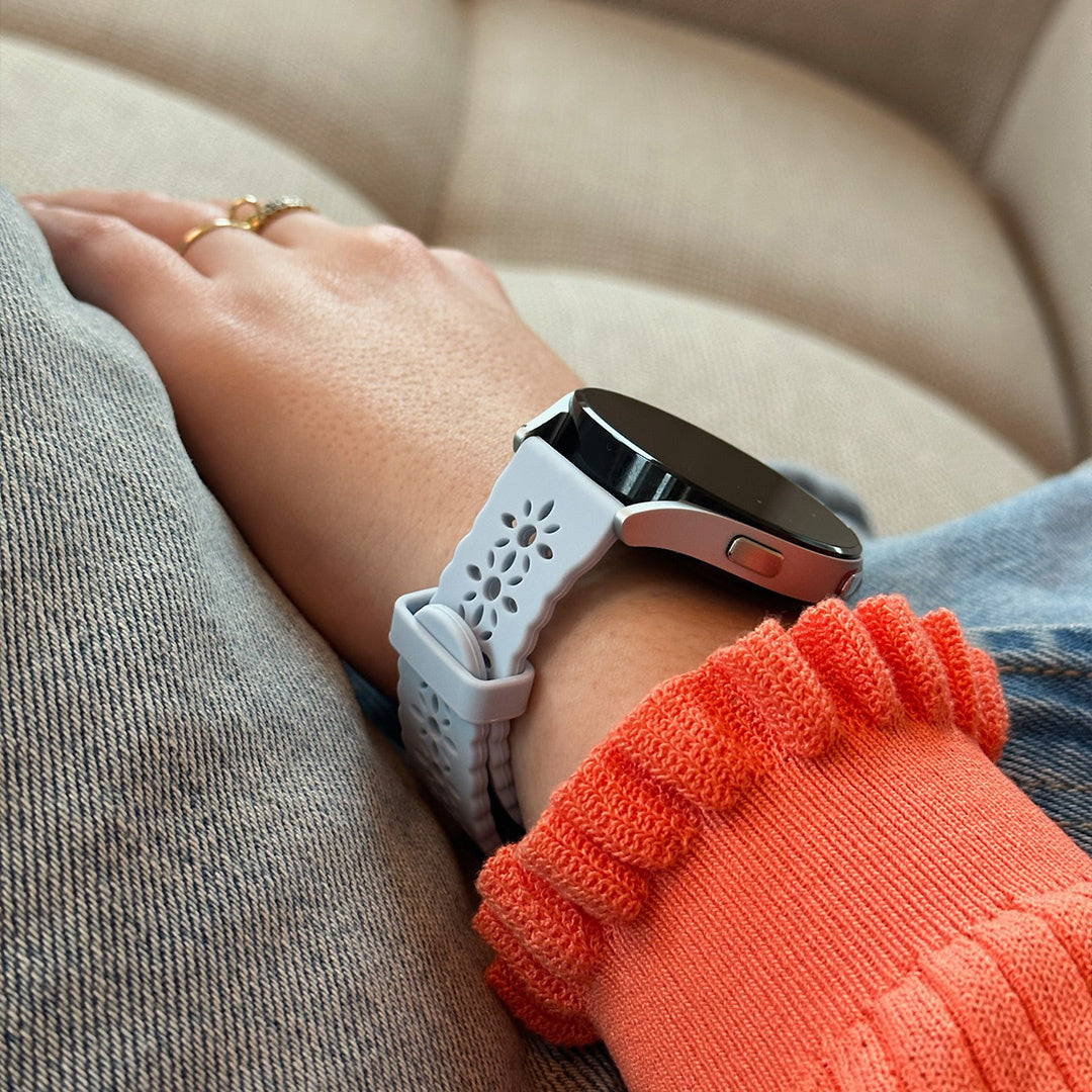 Withings Steel HR Sport siliconen bandje met patroon (mist blauw)