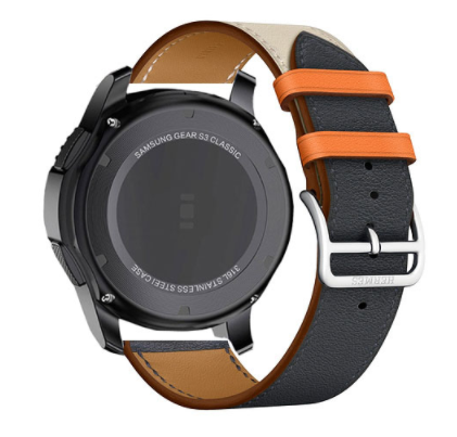 Amazfit Balance leren duo bandje (wit/donkerblauw)