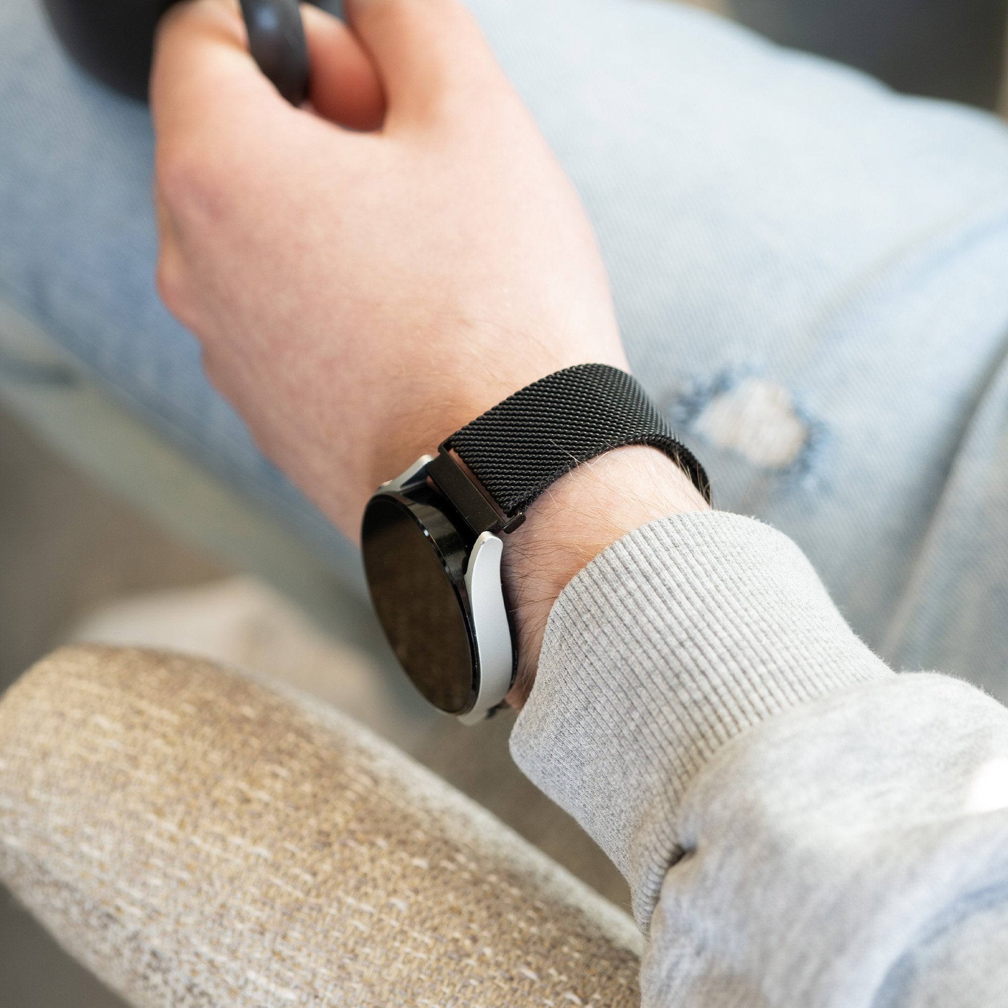 Garmin Approach S40 Milanese band (zwart)