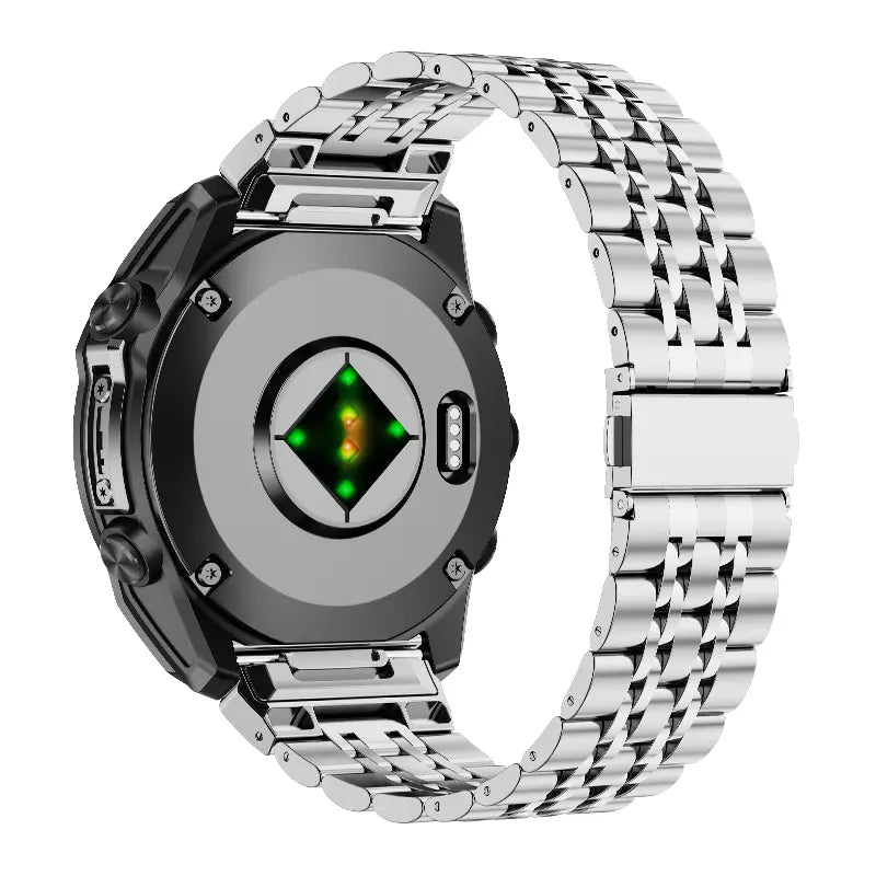 Garmin Quatix 8 Pro - 47mm premium '7 bead' stalen band (zilver)