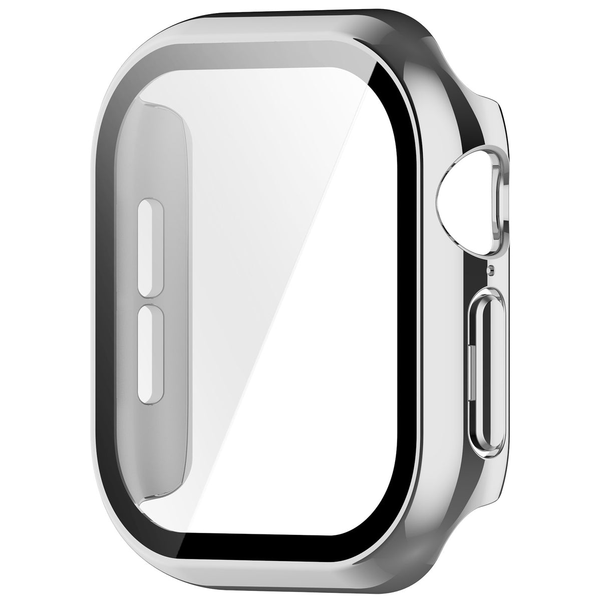 Apple Watch 12 - 42mm hard case met glas (zilver)