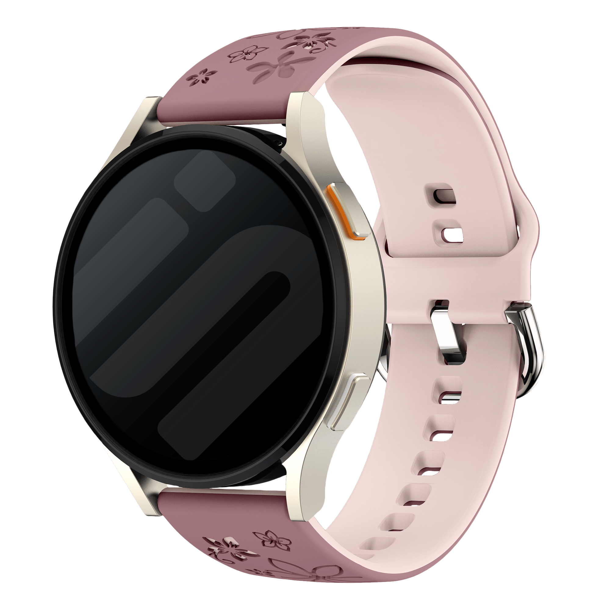 Amazfit GTS 4 Flower silicone band (mauve/lichtroze)