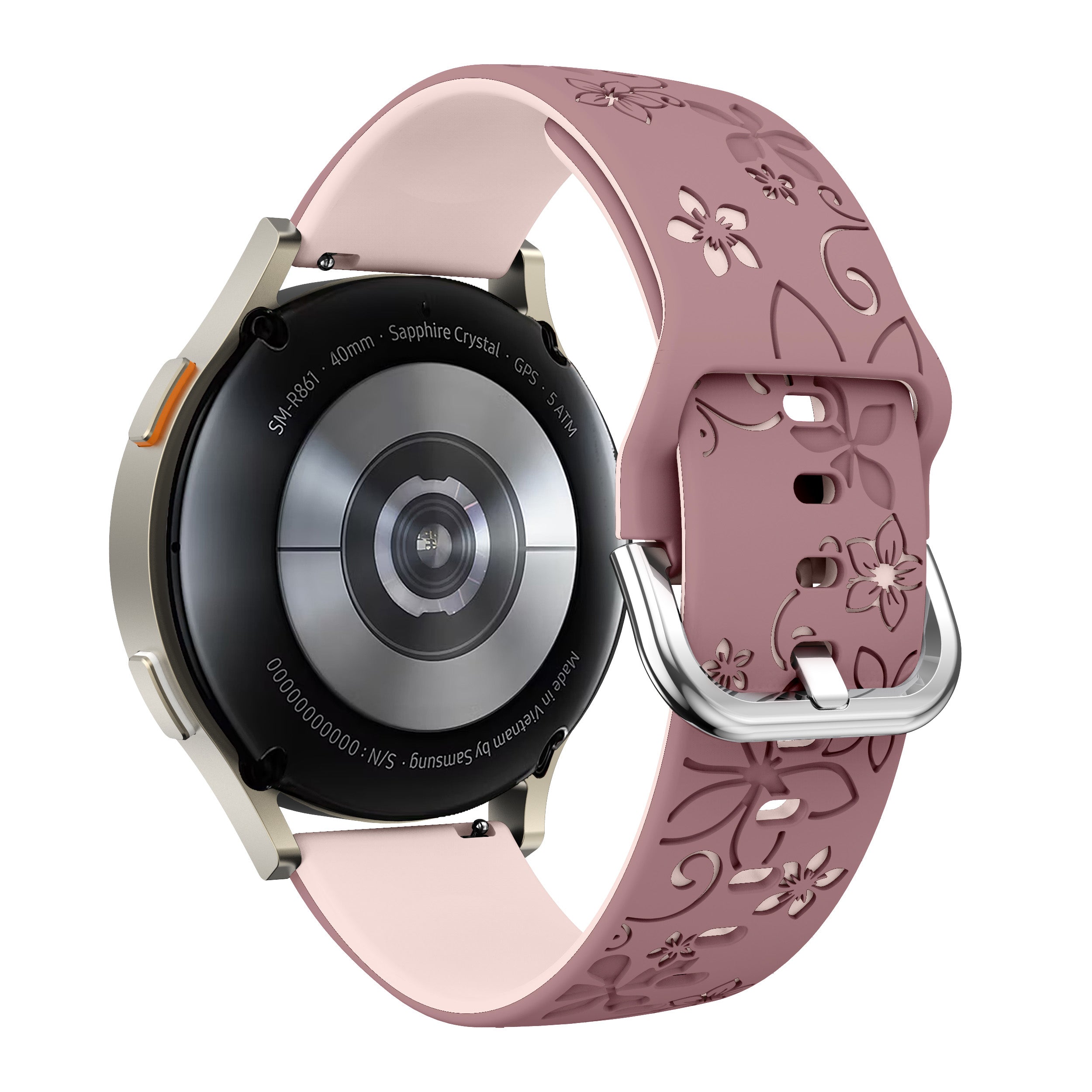 Amazfit GTS 4 Flower silicone band (mauve/lichtroze)