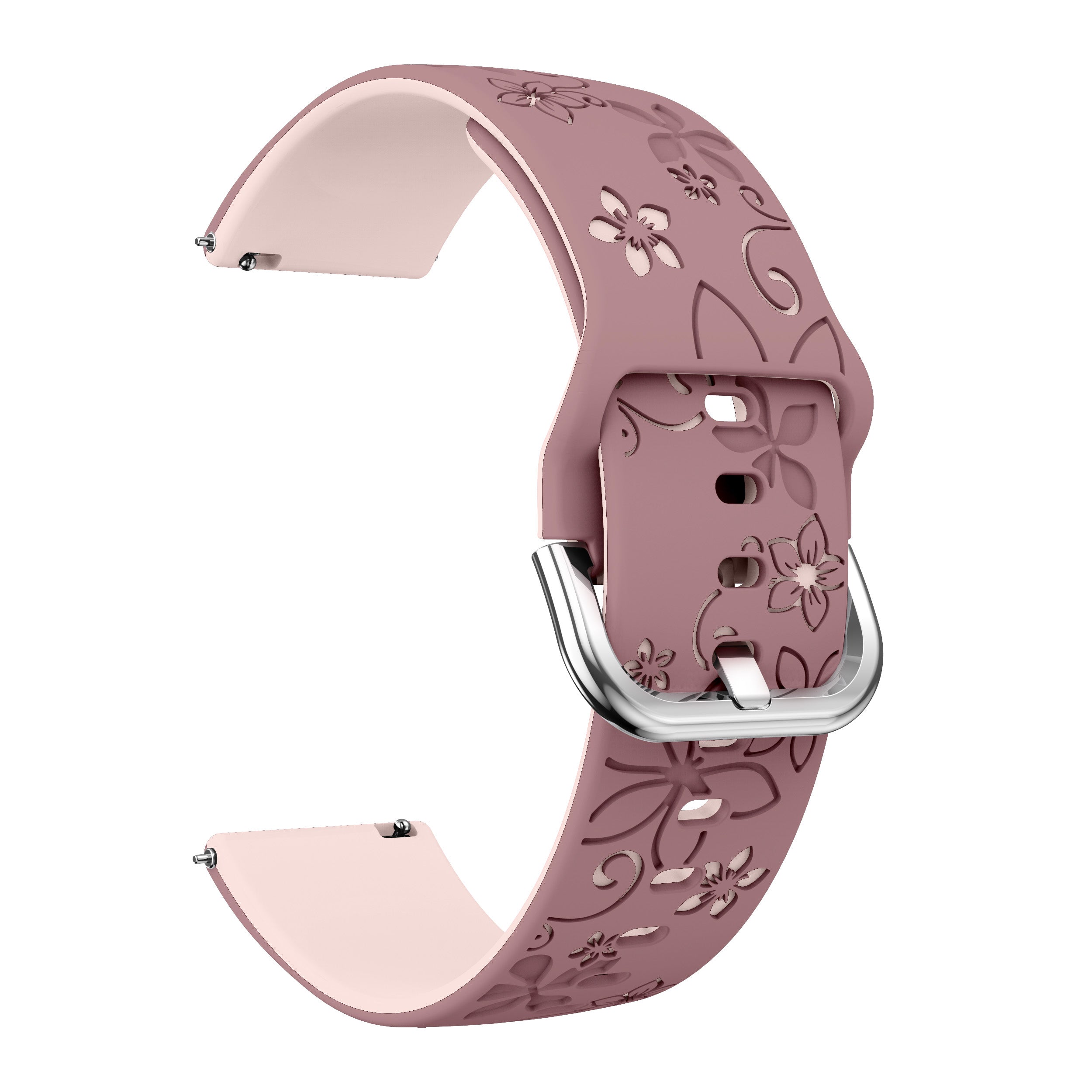 Amazfit GTS 4 Flower silicone band (mauve/lichtroze)