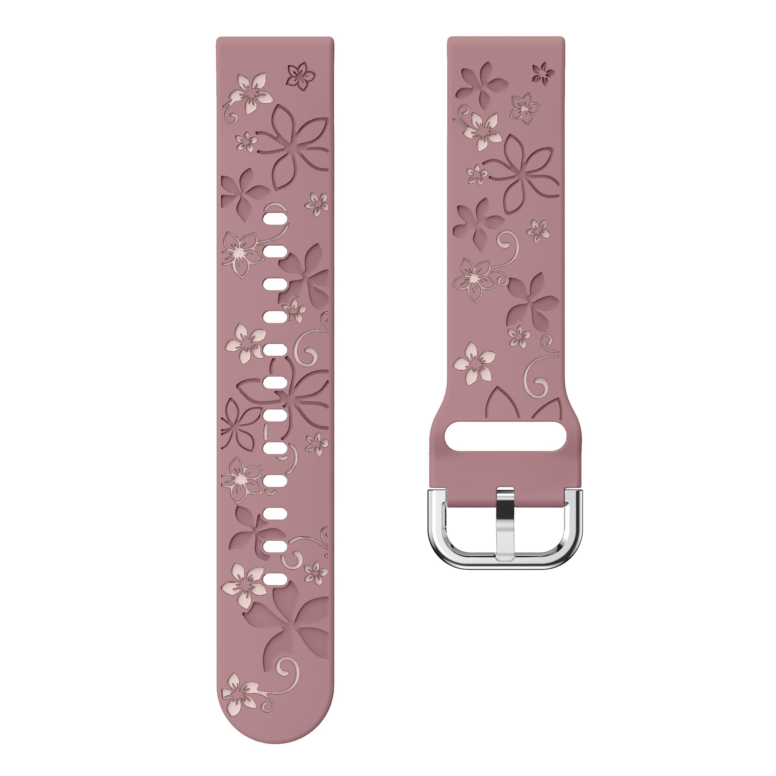 Amazfit GTS 4 Flower silicone band (mauve/lichtroze)