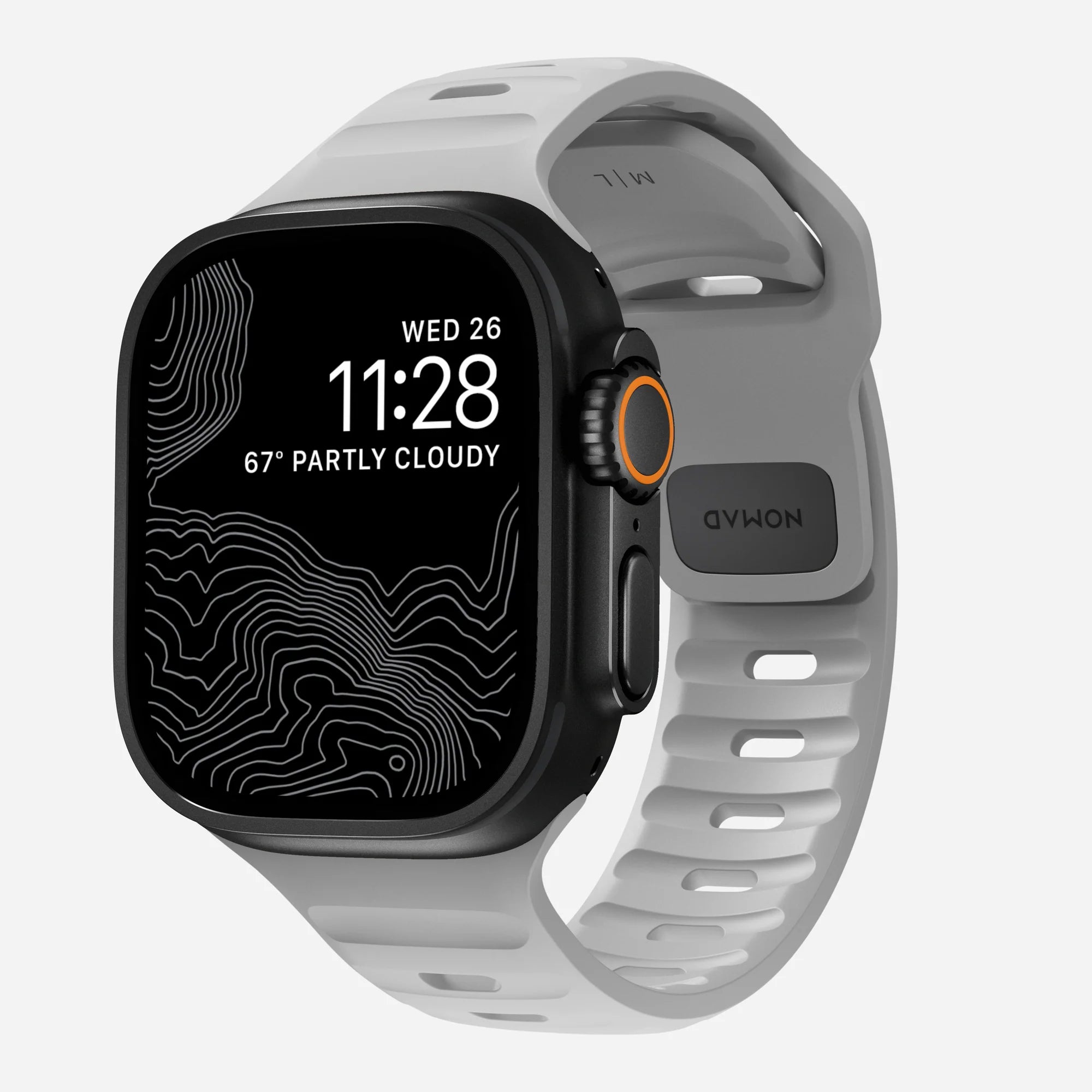 Nomad Sport Apple Watch Silicone Strap (Lunar Gray)