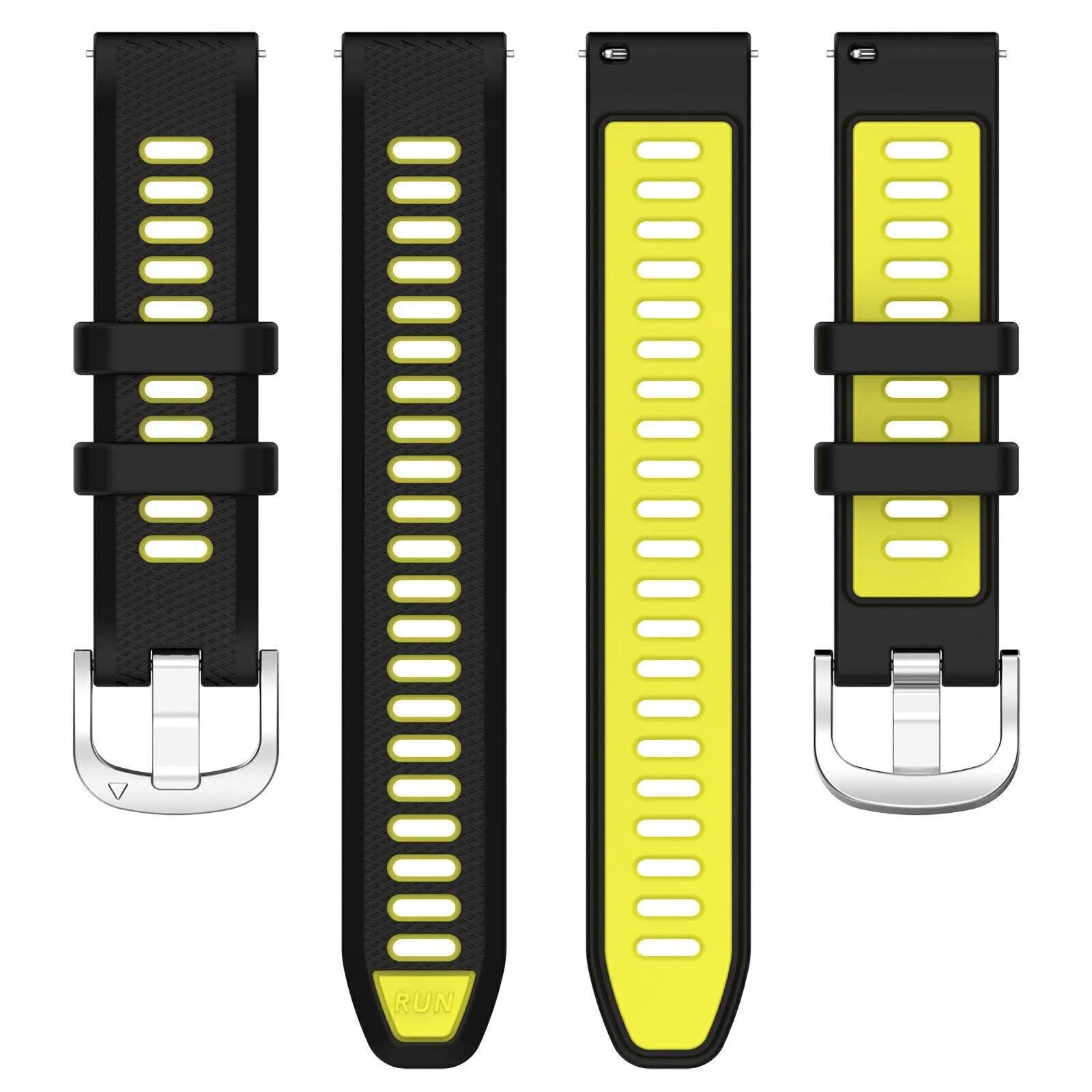 Coros Pace Pro sport gesp bandje (zwart/geel)