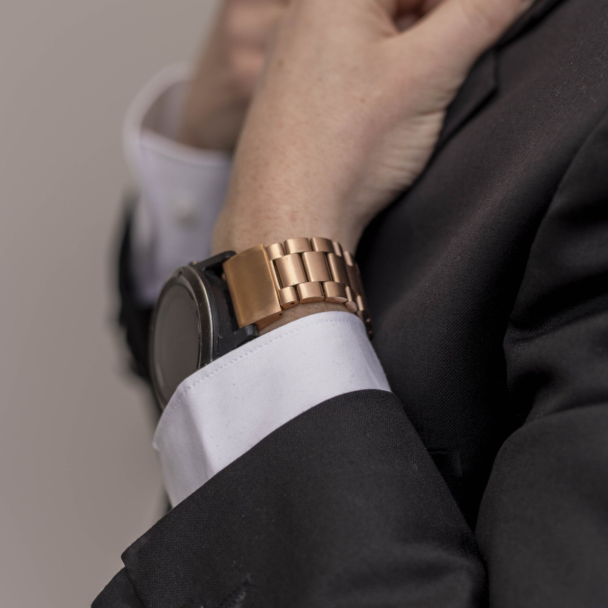 Garmin Approach S60 stalen band (rosé goud)