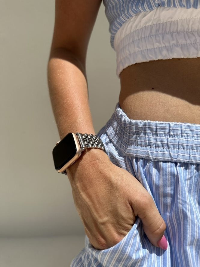 xoxo Wildhearts Apple Watch stalen bandje (zilver)